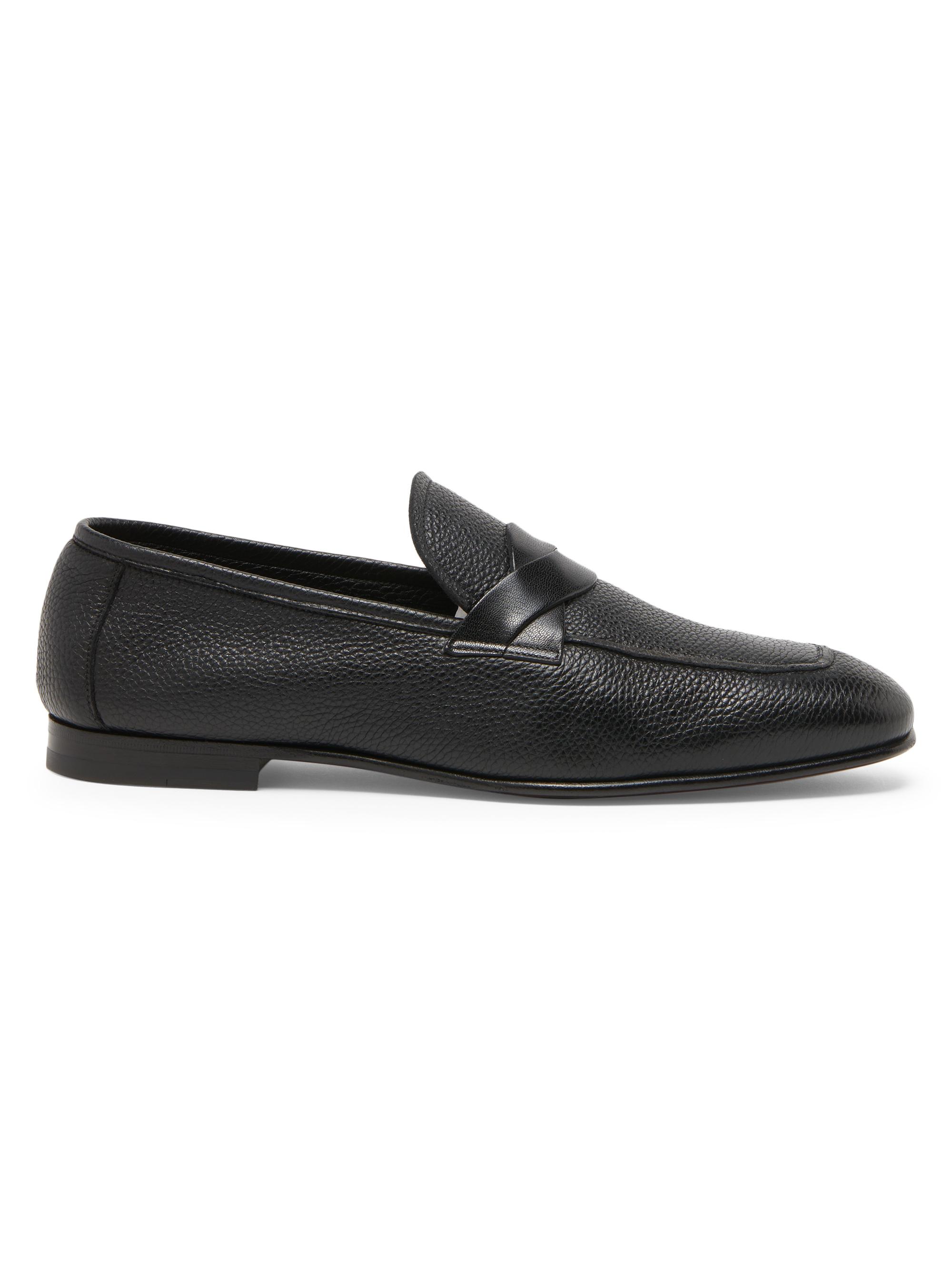 TOM FORD Men's Leather Grain Loafers - Marble