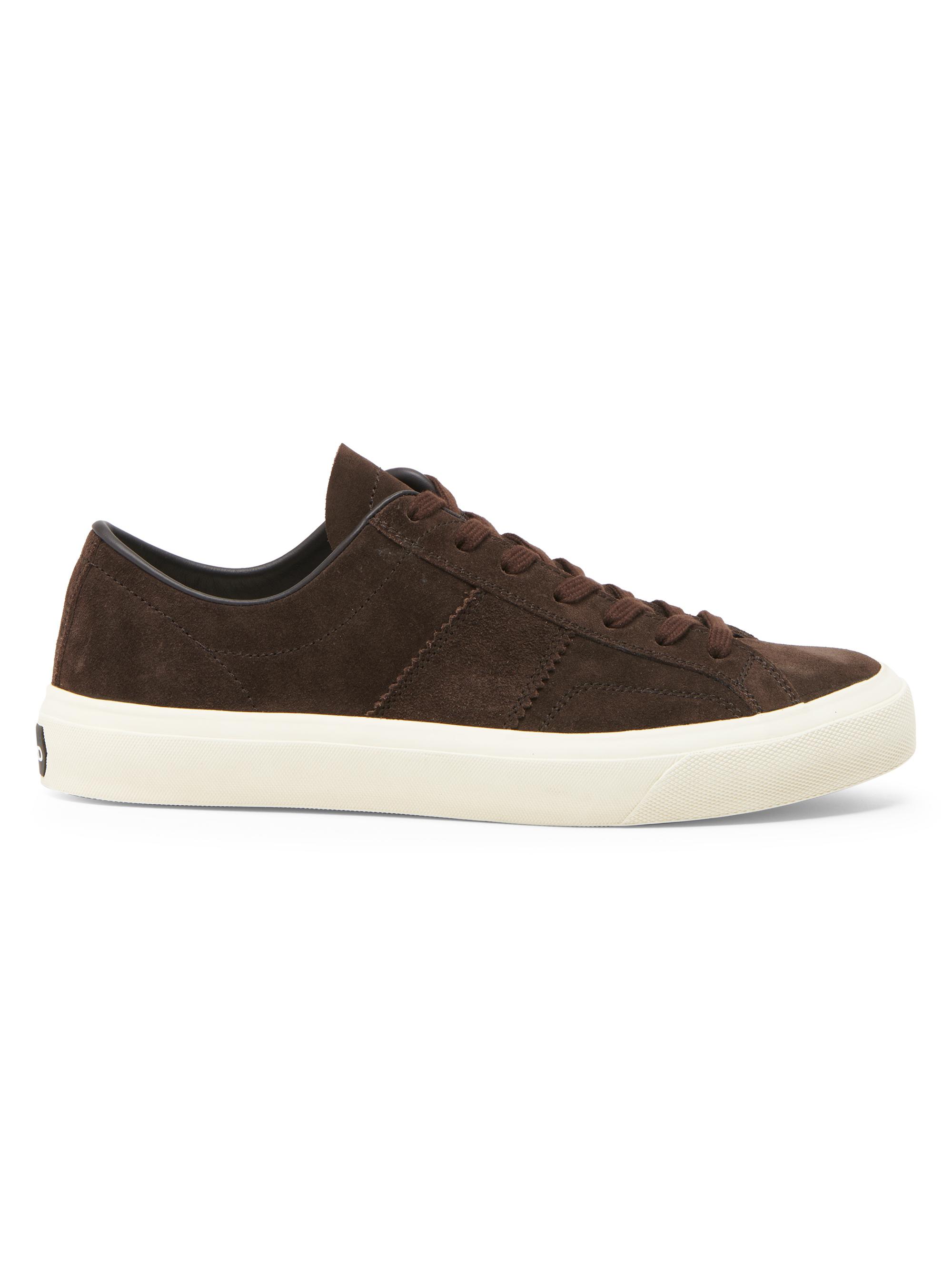 TOM FORD Men's Suede Sneakers - Ebony Cream