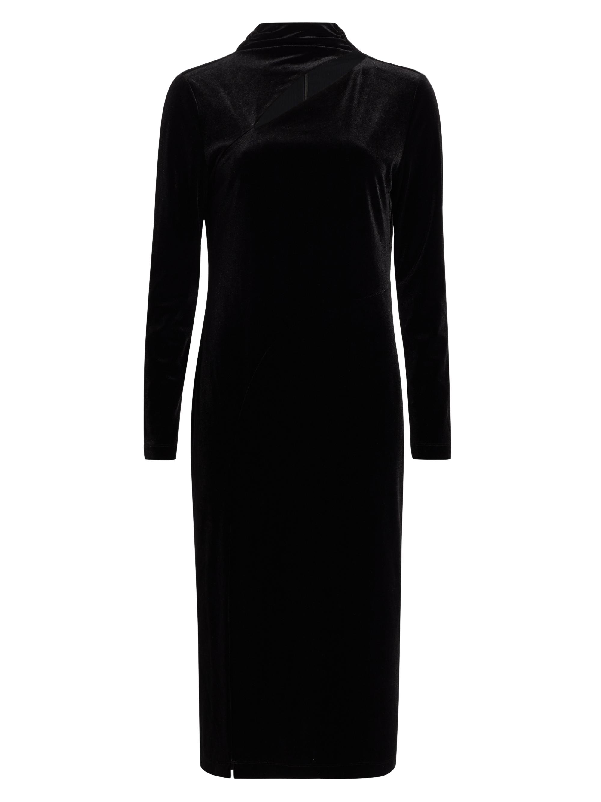Elie Tahari Women's The Veronica Cut Out Midi Velvet Dress - Noir