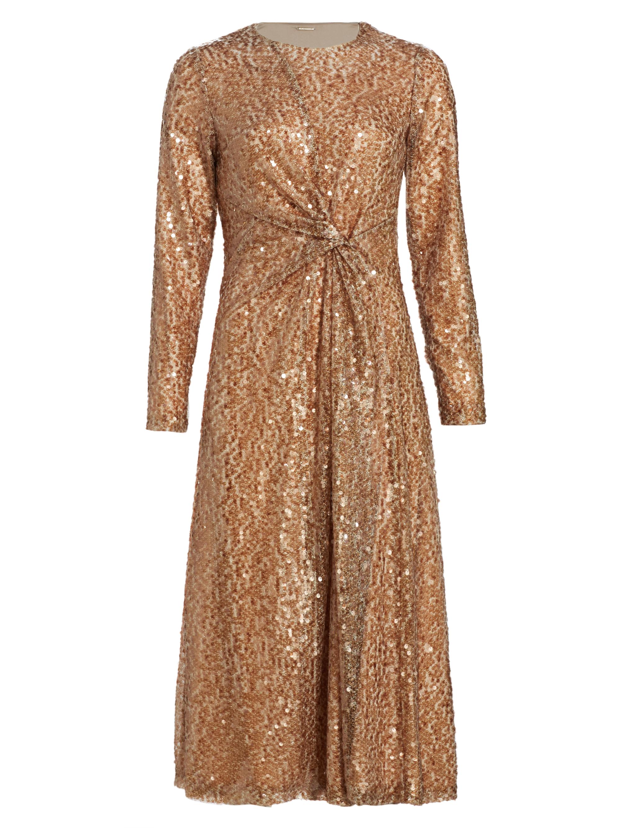 Elie Tahari Women's The Selma Sequined Midi-Dress - Bronze Sequins