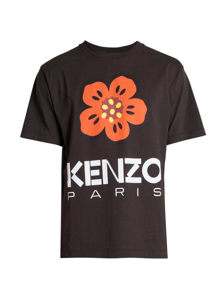 Tシャツ・カットソー KENZO SHIRT WITH \"BOKE FLOWER\" EMBROIDERY (FF65CH4109LO 01) Boke Flower' embroidered casual shirt in cotton poplin