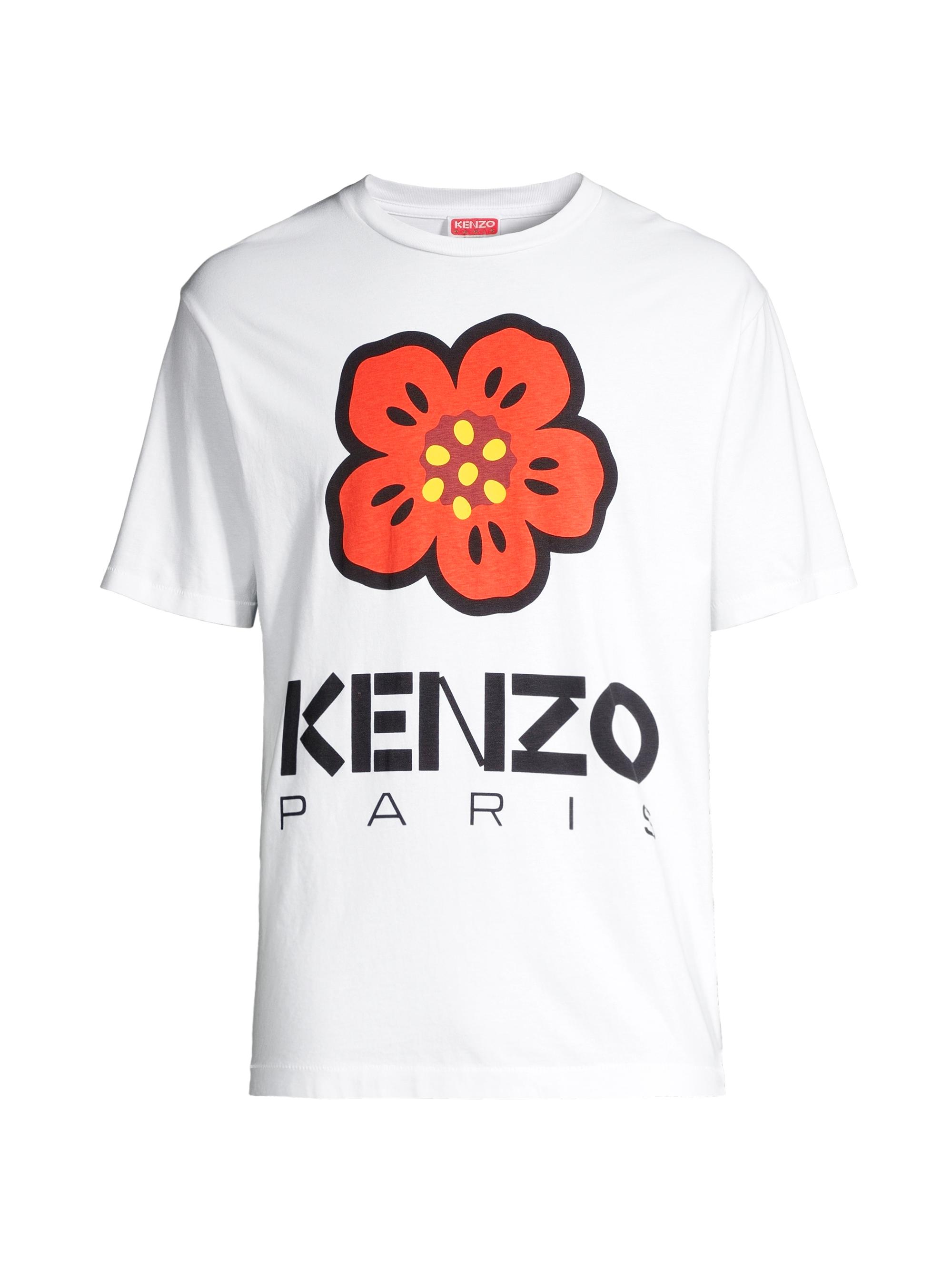 Kenzo Men's Boke Flower Logo Cotton Jersey T-Shirt - White