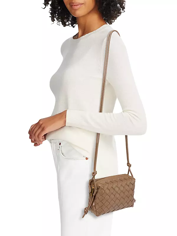 Shop Bottega Veneta Mini Loop Leather Crossbody Bag | Saks Shop Bottega Veneta Mini Loop Leather Crossbody Bag | Saks