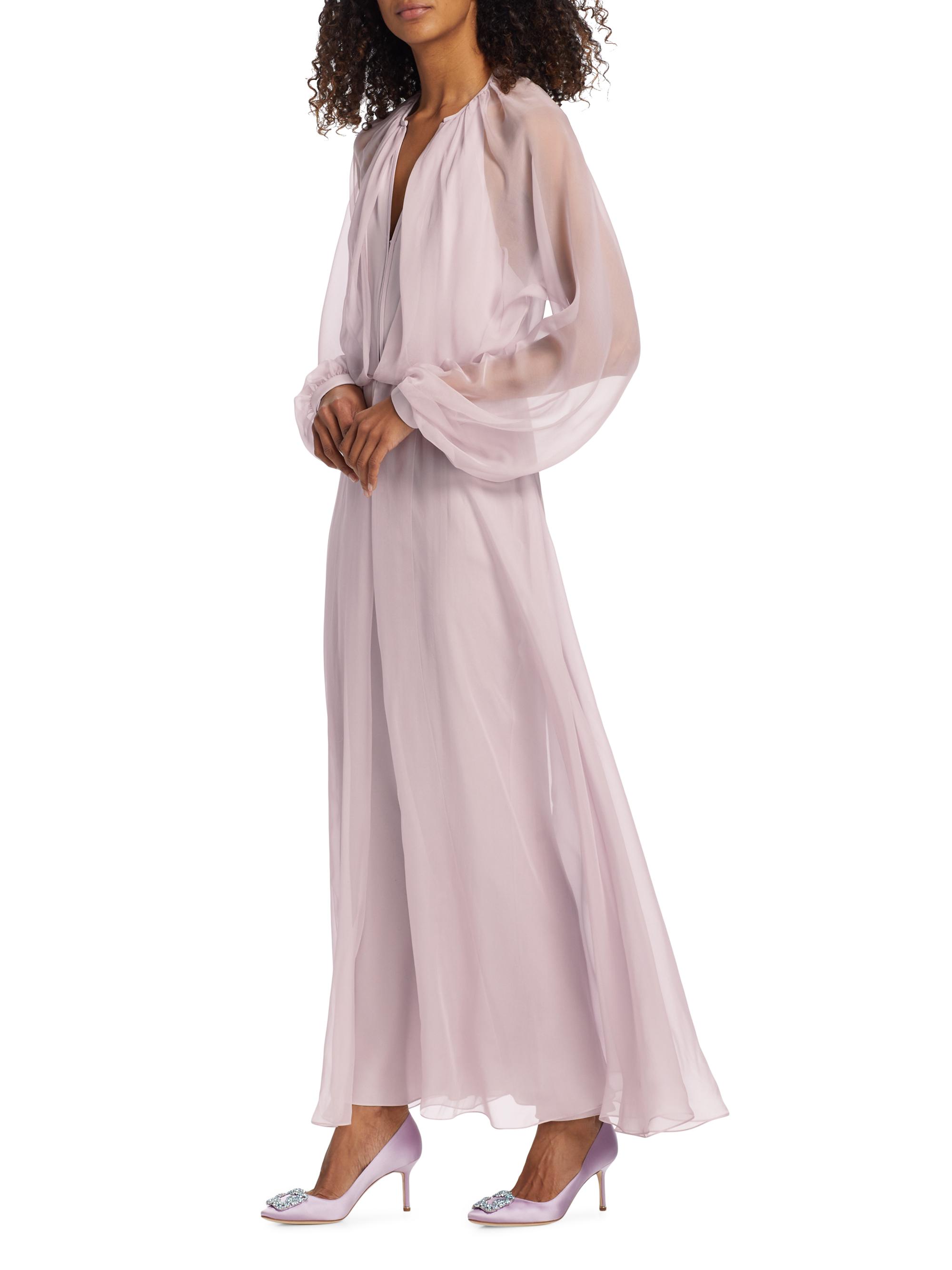 Giorgio Armani Blouson Zip-Front Silk Gown | Saks Fifth Avenue