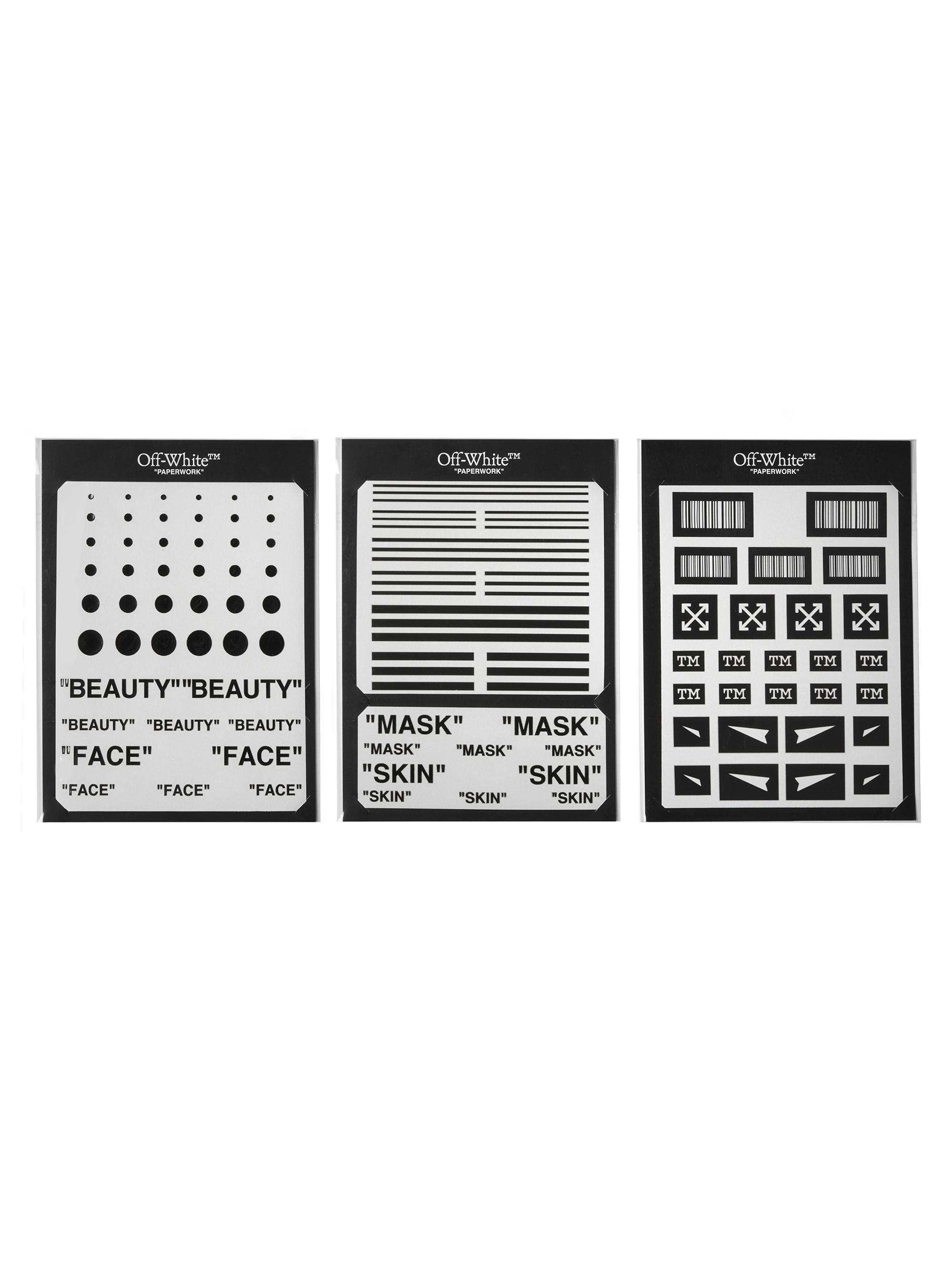 Off-White Women's Face & Body Stencils And Stickers Set
