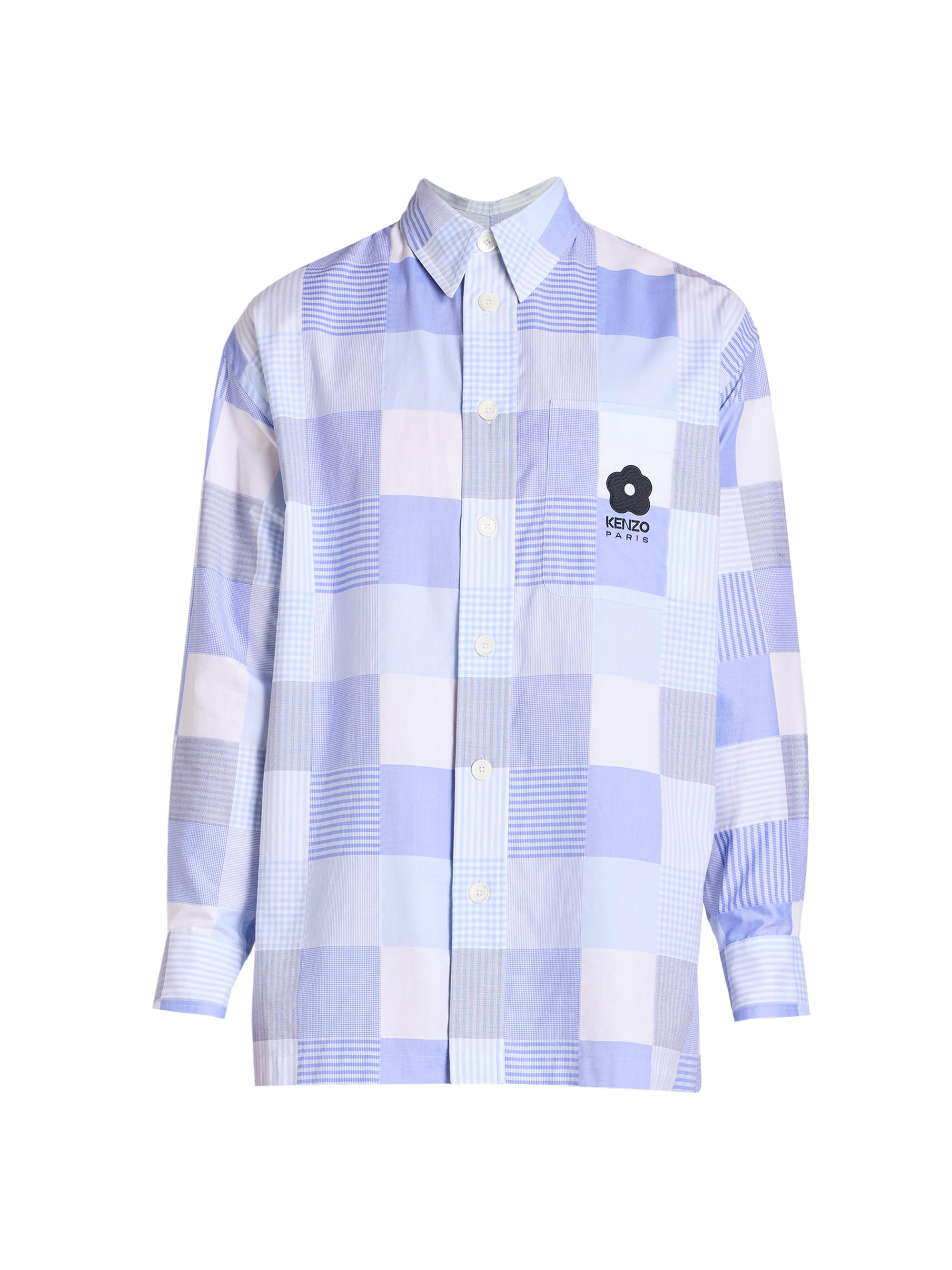 Kenzo Patchwork Logo Cotton Oversized Shirt | Saks Fifth Avenue