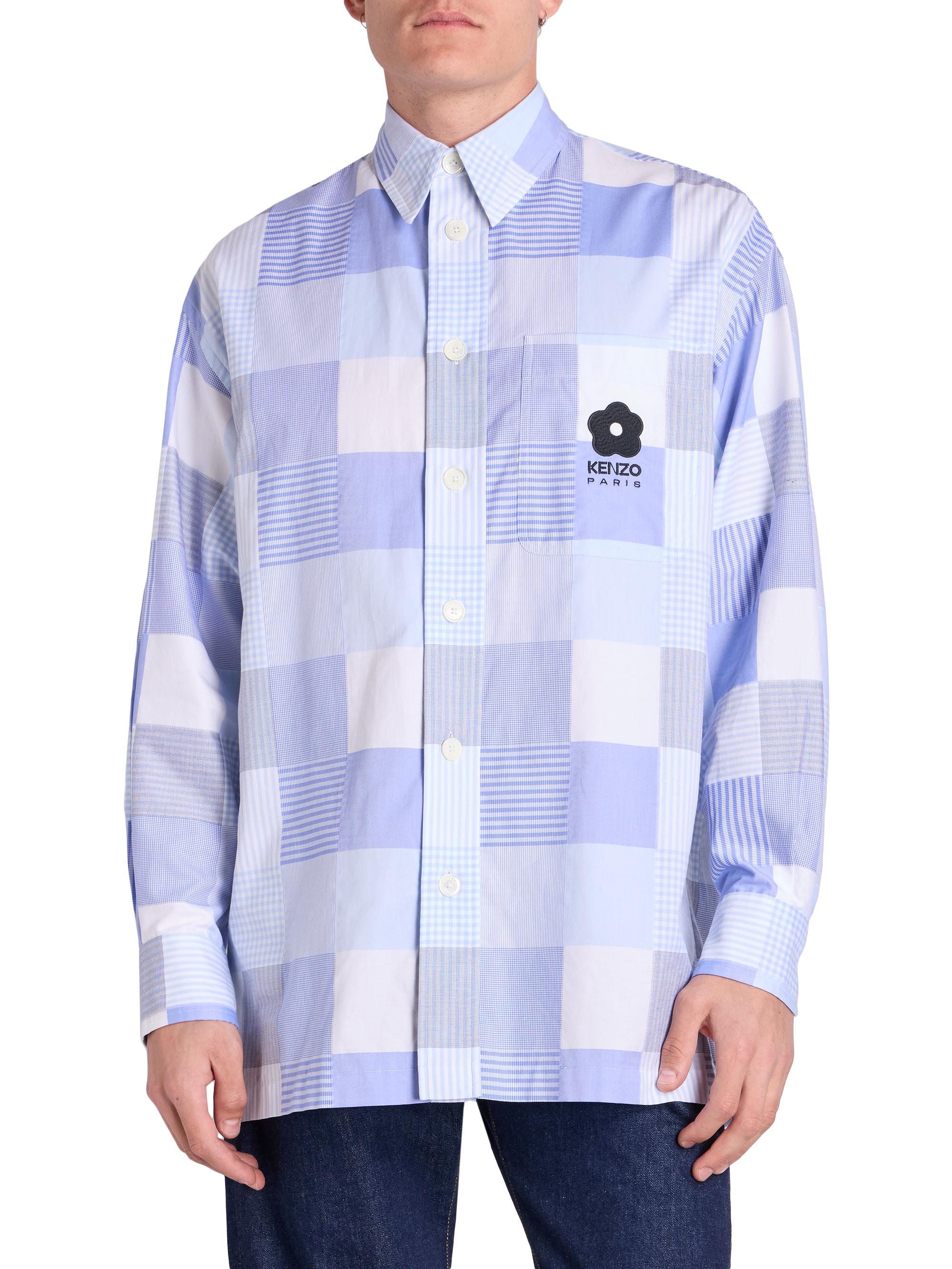 Kenzo Patchwork Logo Cotton Oversized Shirt | Saks Fifth Avenue