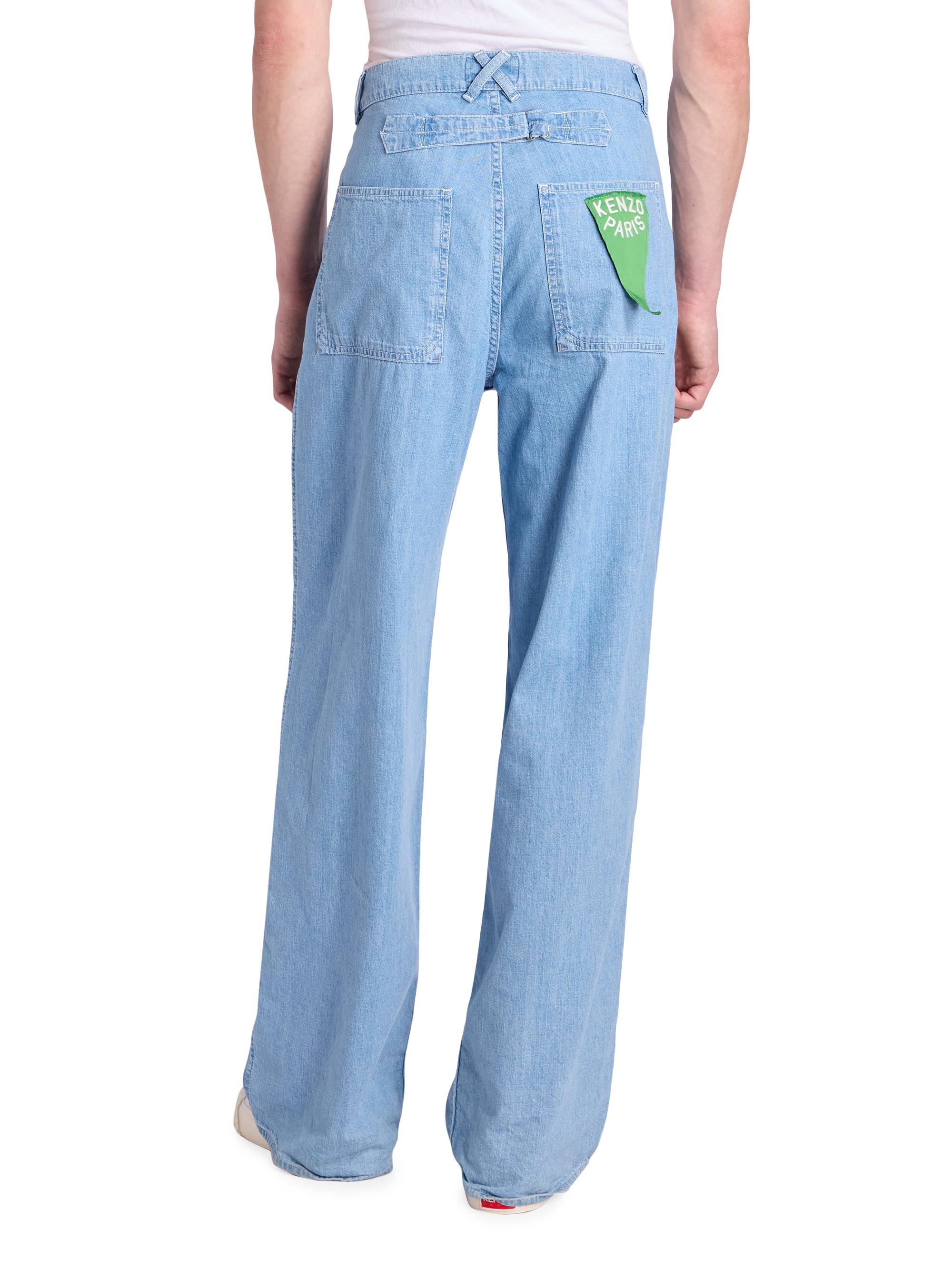 Kenzo Stone Bleached Sailor Relaxed-Fit Jeans | Saks Fifth