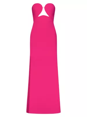 BCBGMAXAZRIA Women's Strapless Sheath Gown - Electric Pink