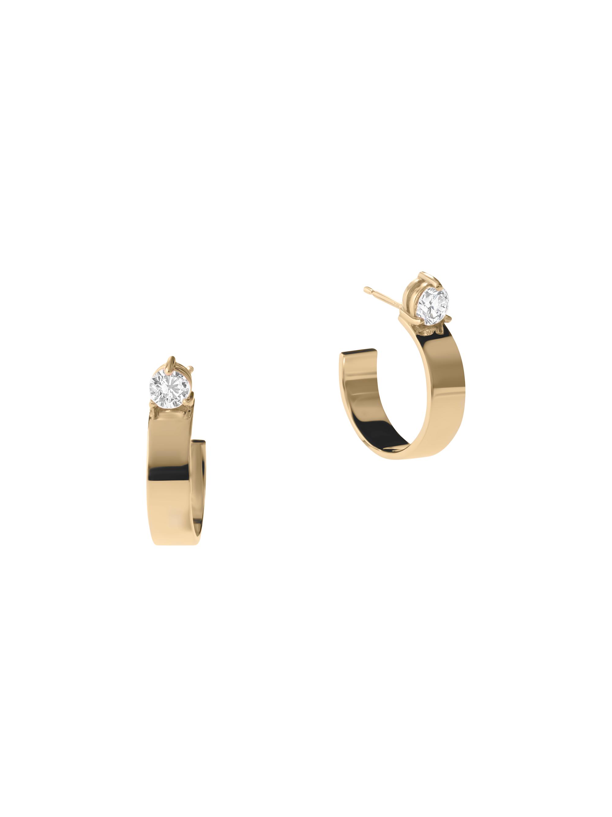 Lana Women's Vanity 14K Yellow Gold & 0.5 TCW Diamond Huggie Hoop Earrings - Yellow Gold