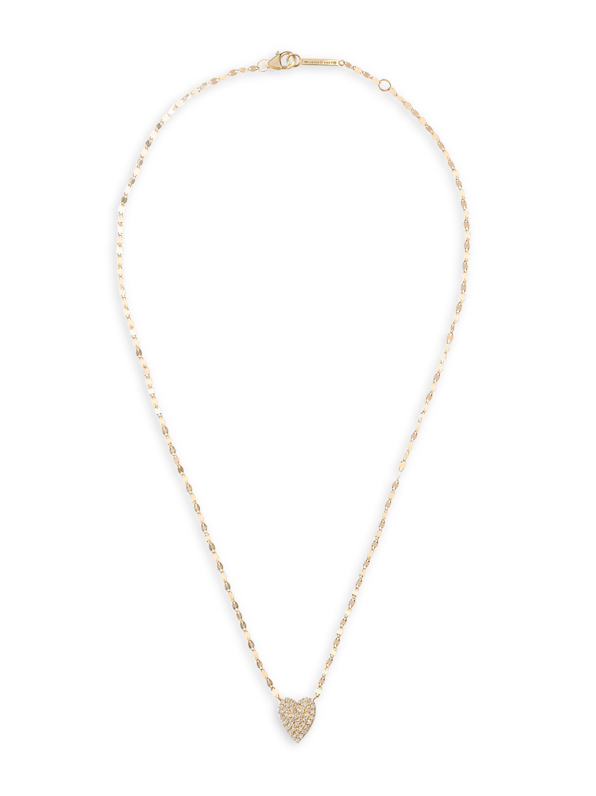 Lana Women's Flawless 14K Yellow Gold & 0.33 TCW Diamond Heart Pendant Necklace - Yellow Gold