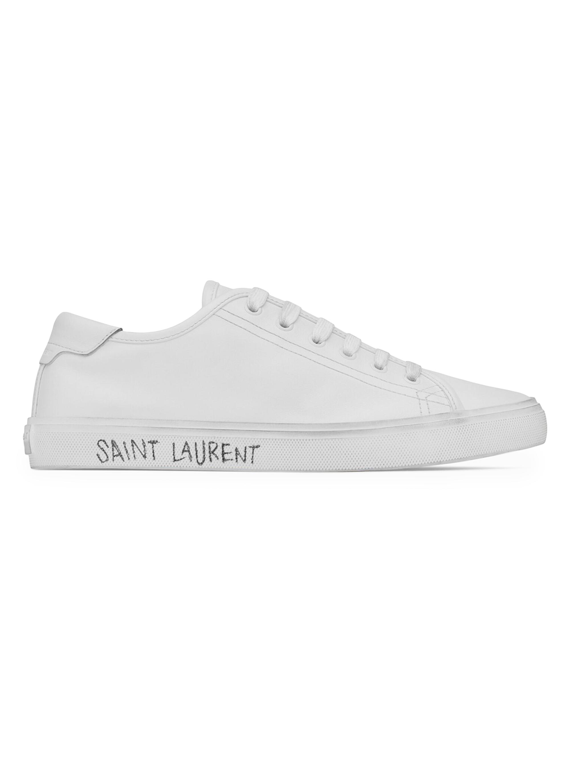 靴 Saint Laurent Malibu Saint Laurent Malibu Sneakers In Smooth Leather | Saks Fifth Avenue