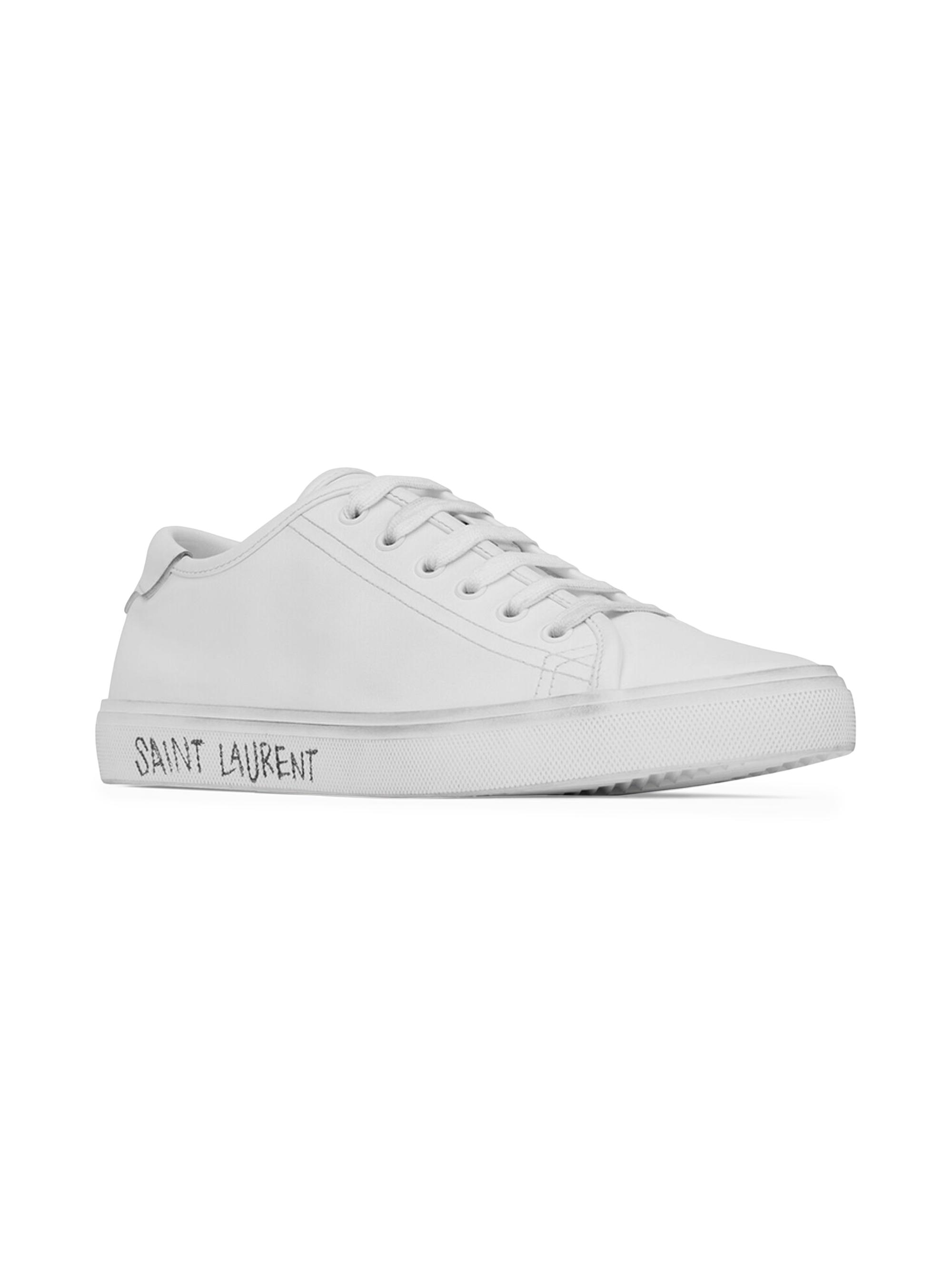 靴 Saint Laurent Malibu Saint Laurent Malibu Sneakers In Smooth Leather | Saks Fifth Avenue