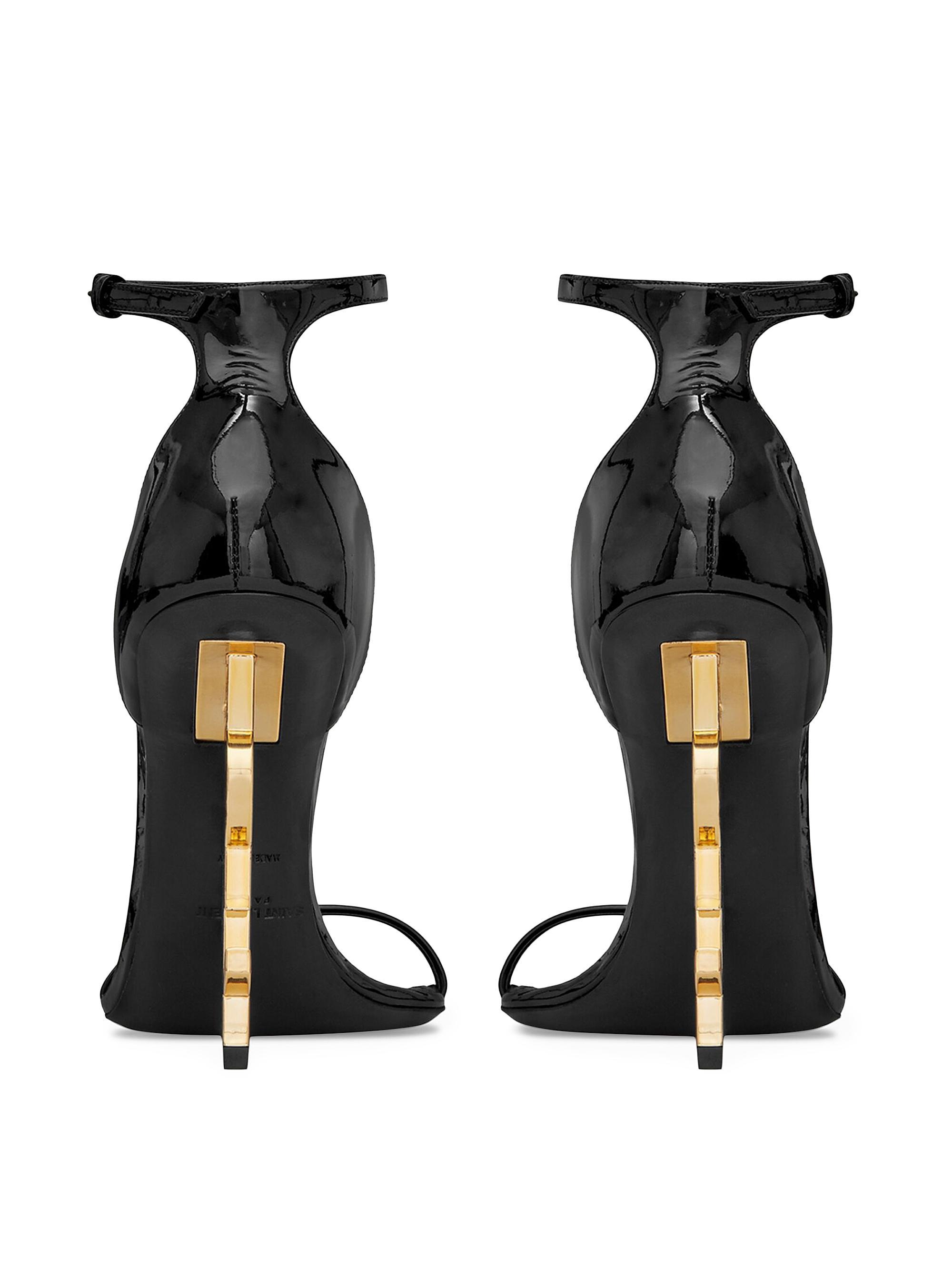 Saint Laurent Opyum Sandals in Patent Leather | Saks Fifth Avenue