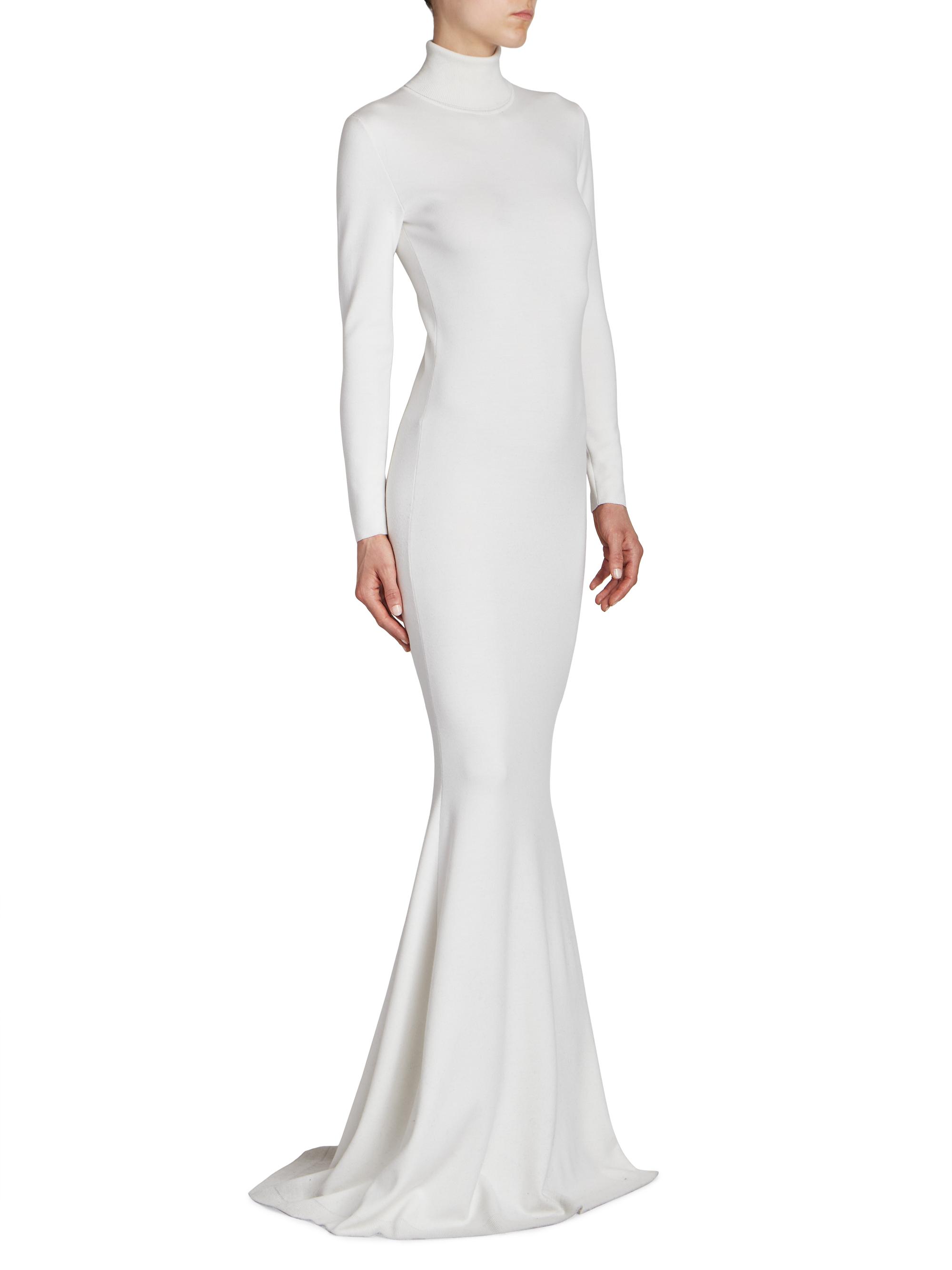 chinese dress ladies Built-In 360° Gleaming Long Sleeve Mermaid Dress main image 1