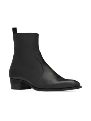 Shop Saint Laurent Wyatt Zipped Boots In Smooth Leather | Saks Fifth Avenue