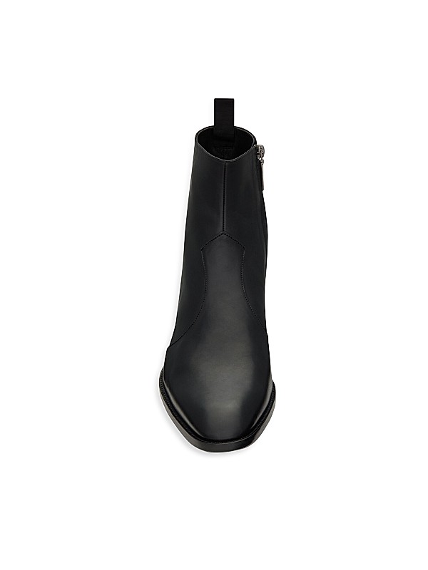 Shop Saint Laurent Wyatt Zipped Boots In Smooth Leather Shop Saint Laurent Wyatt Zipped Boots In Smooth Leather
