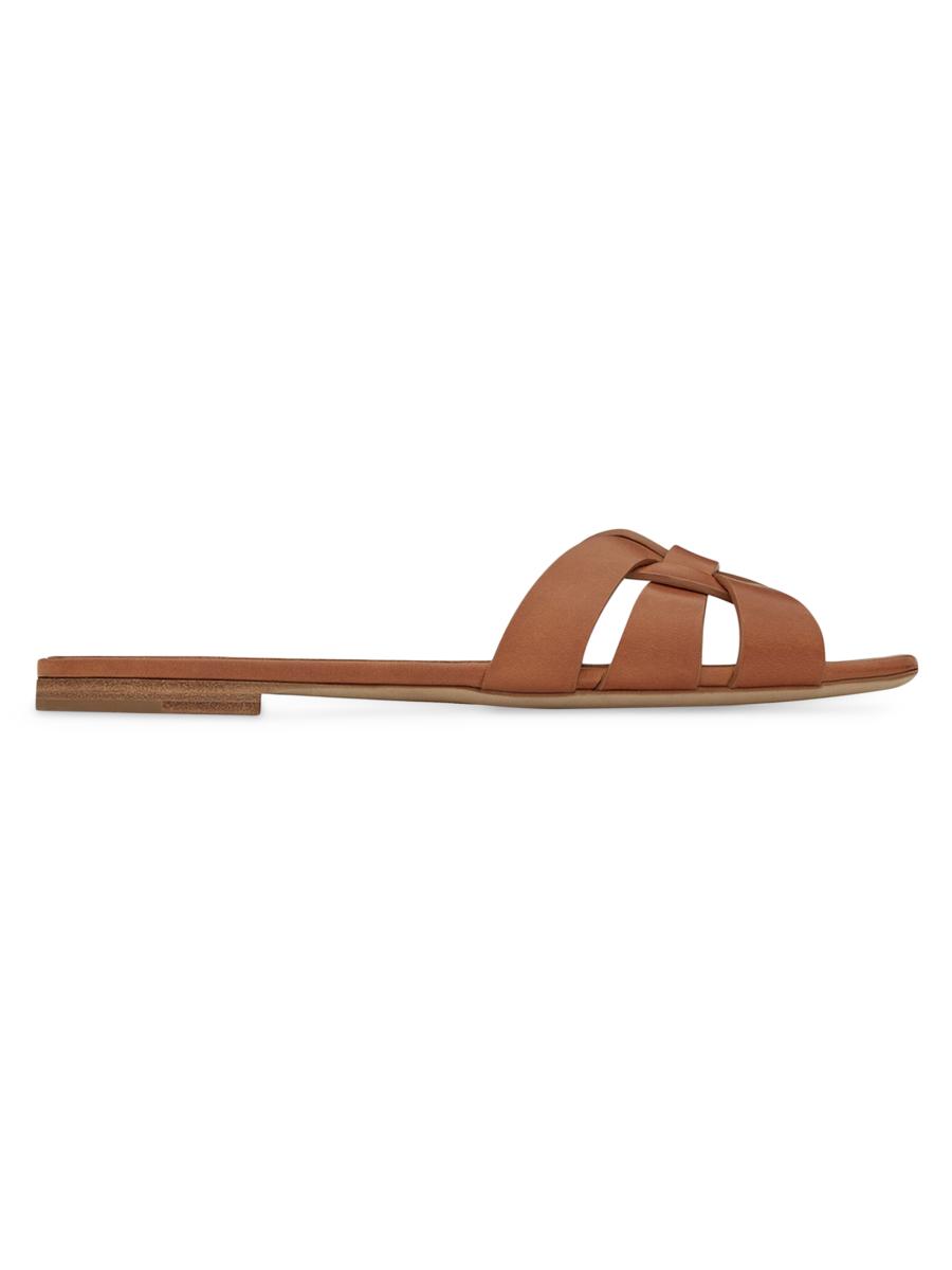 ★Saint Laurent★ Tribute Flat Mule Black 571952BDA001000 57 tribute SANDALS in smooth leather | Saint Laurent | YSL SK