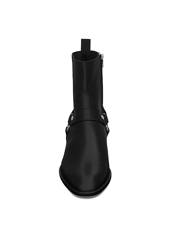 Shop Saint Laurent Wyatt Harness Boots In Smooth Leather Shop Saint Laurent Wyatt Harness Boots In Smooth Leather
