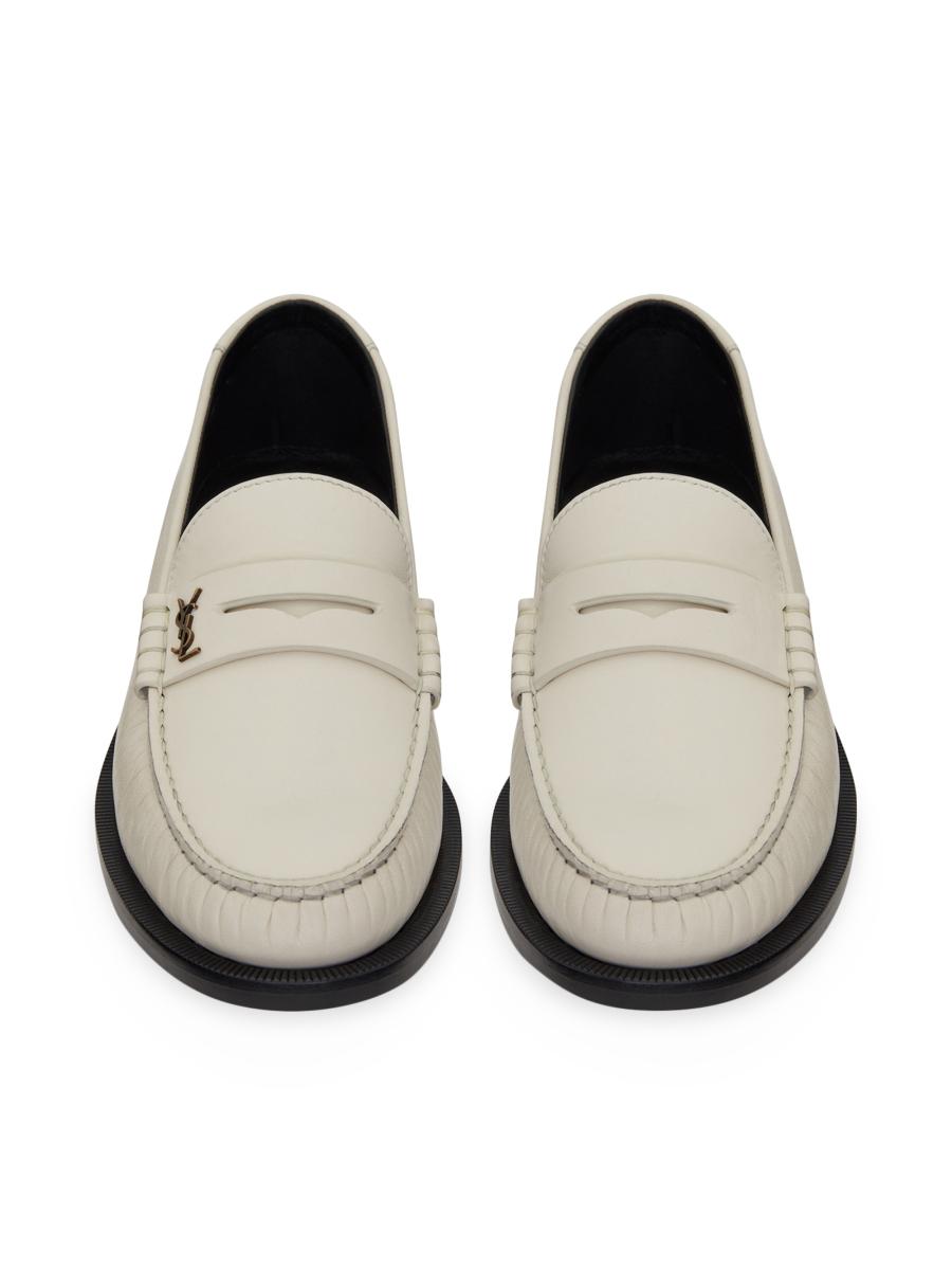 Saint Laurent Le Loafer Monogram Penny Slippers In Smooth