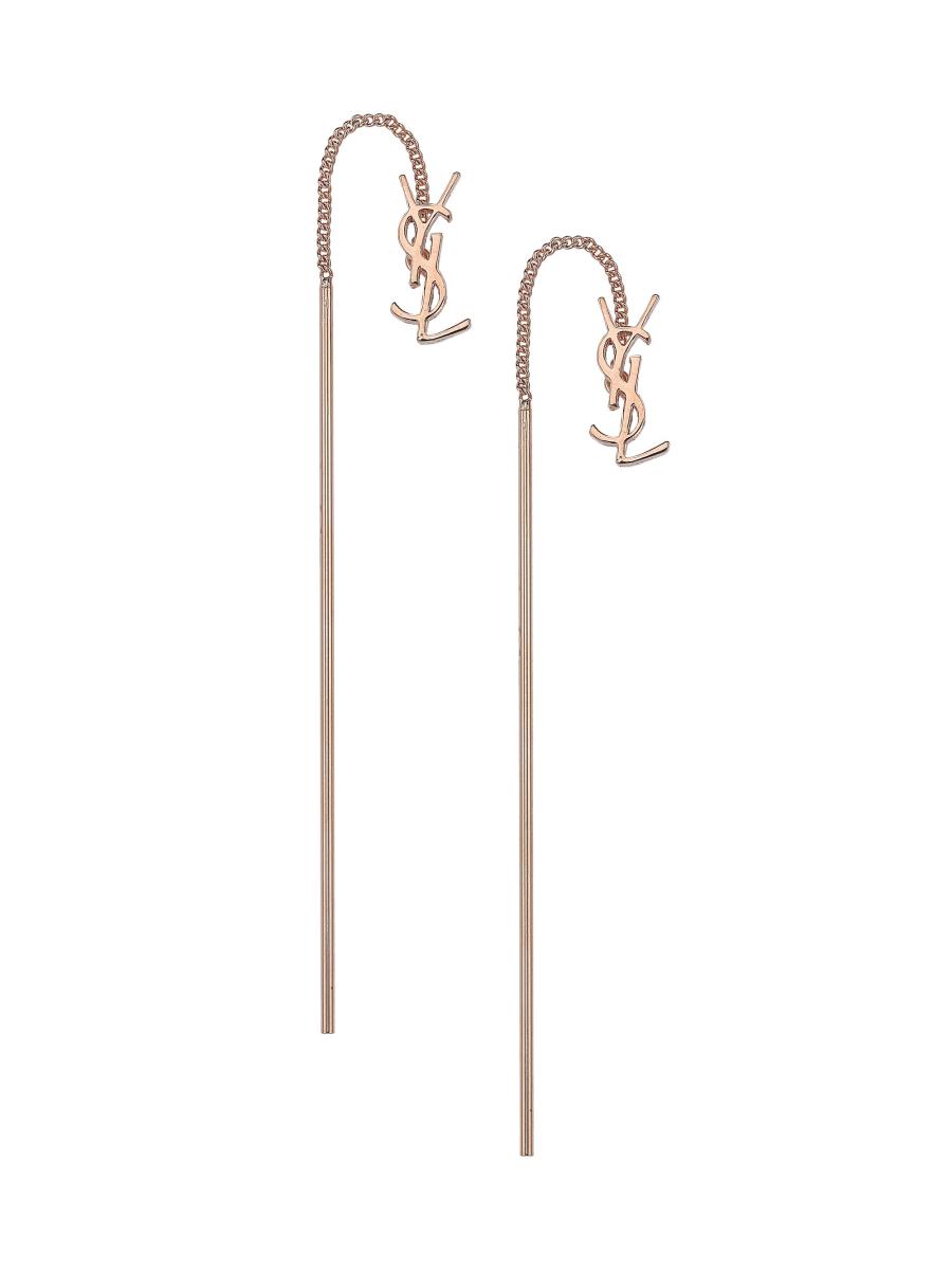 SAINT LAURENT ストロー（メタル） Saint Laurent Opyum YSL Threader Earrings In Metal | Saks