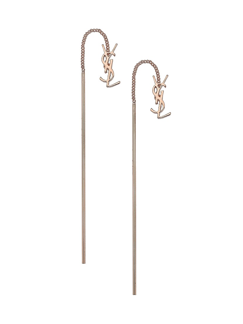 Shop Saint Laurent Opyum Threader Metal Earrings | Saks Shop Saint Laurent Opyum Threader Metal Earrings | Saks