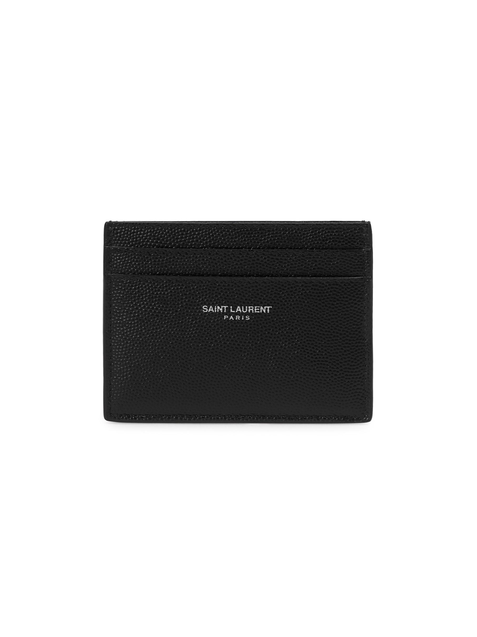 小物 SAINT LAURENT business card case Saint Laurent Business Card Holder With Flap In Grain De