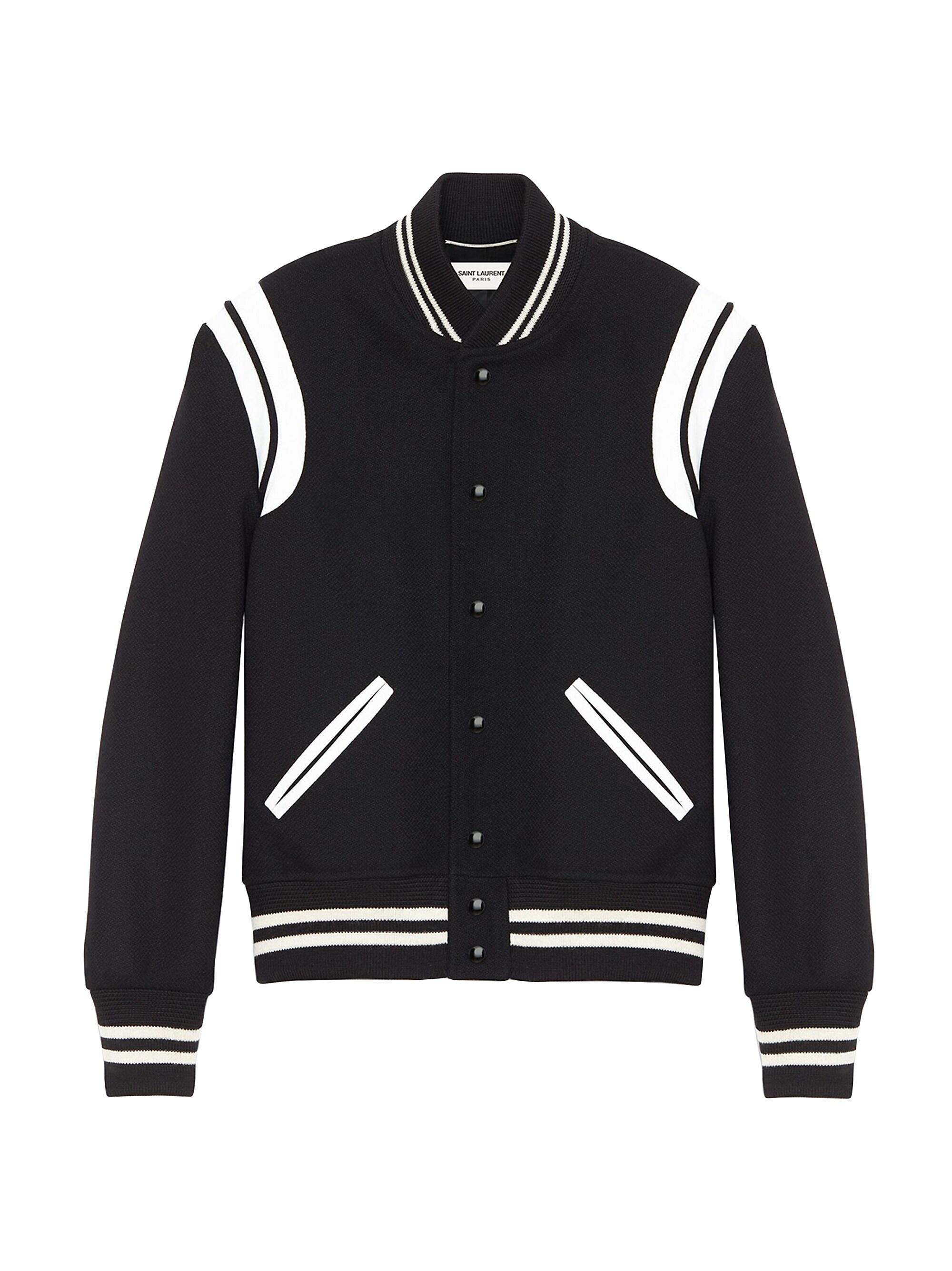 Saint Laurent Men's  Teddy In Wool - Noir