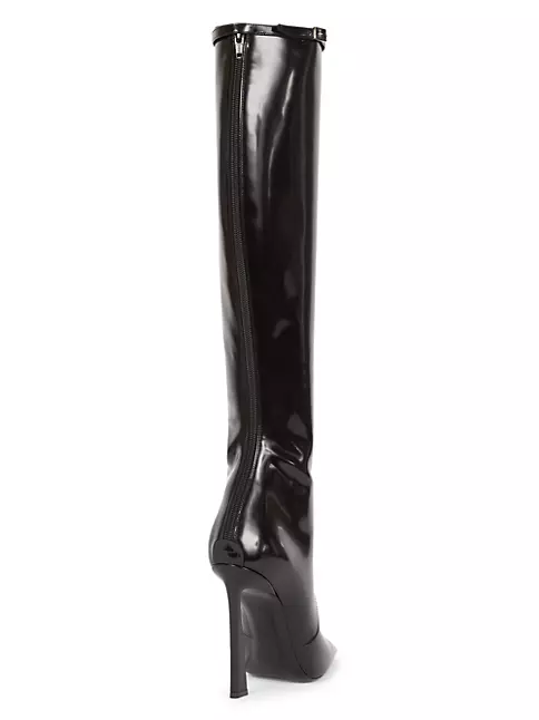 Justify 110 Patent Leather Knee High Boots in Black - Saint