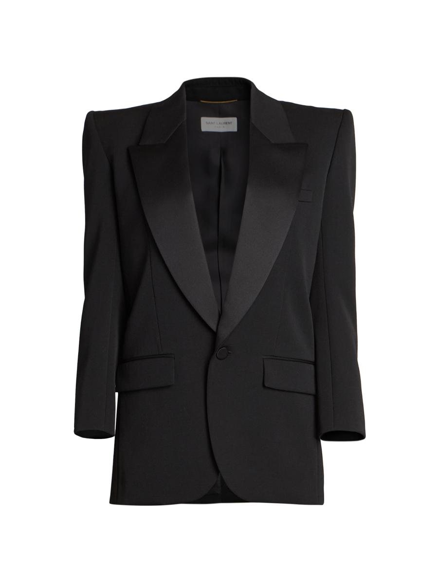 ジャケット Saint Laurent Grain De Poudre Tuxedo Jacket Saint Laurent Grain de poudre tuxedo jacket Saint Laurent
