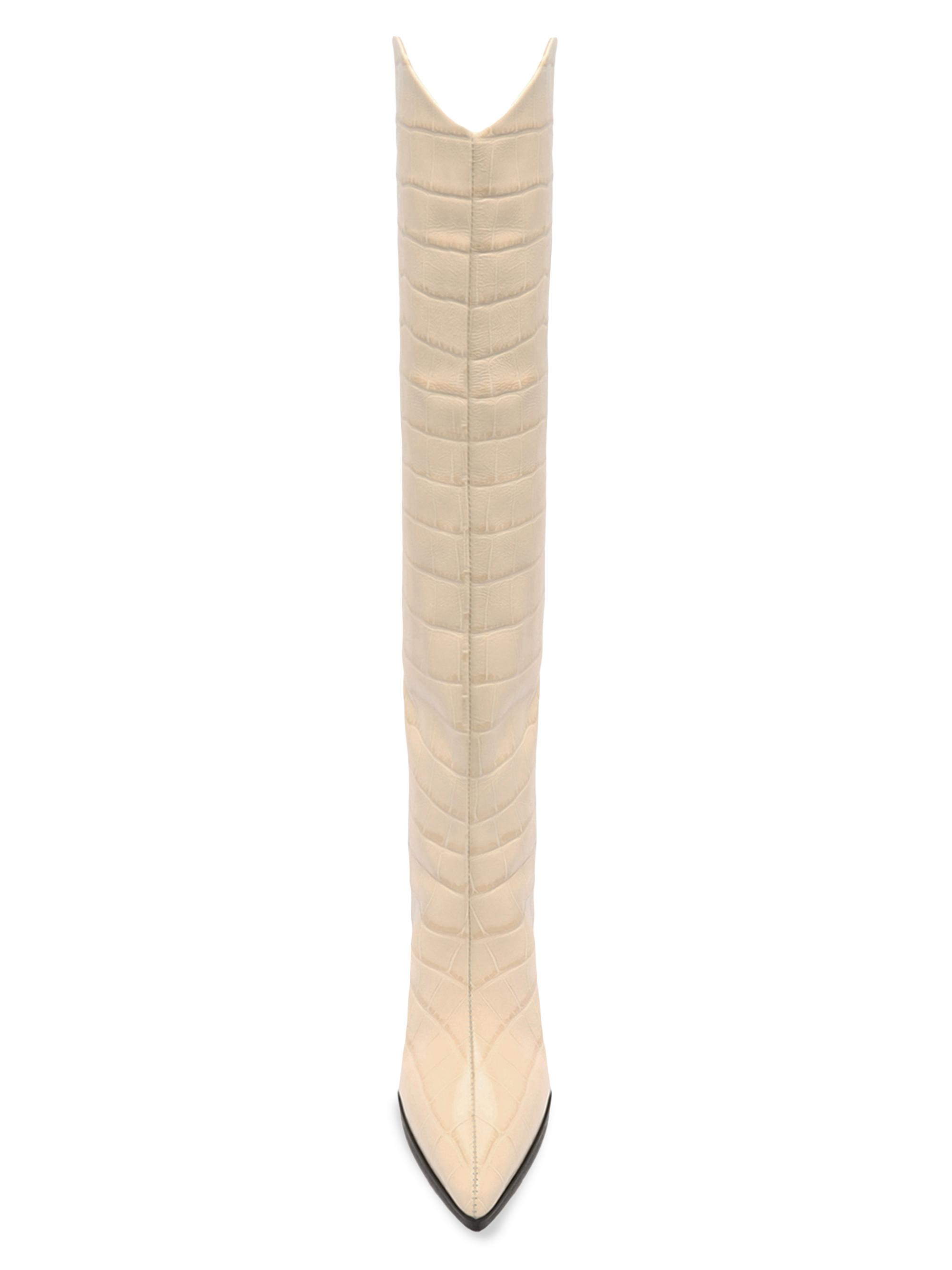 Schutz Maryana Croc-Embossed Leather Boots | Saks Fifth Avenue