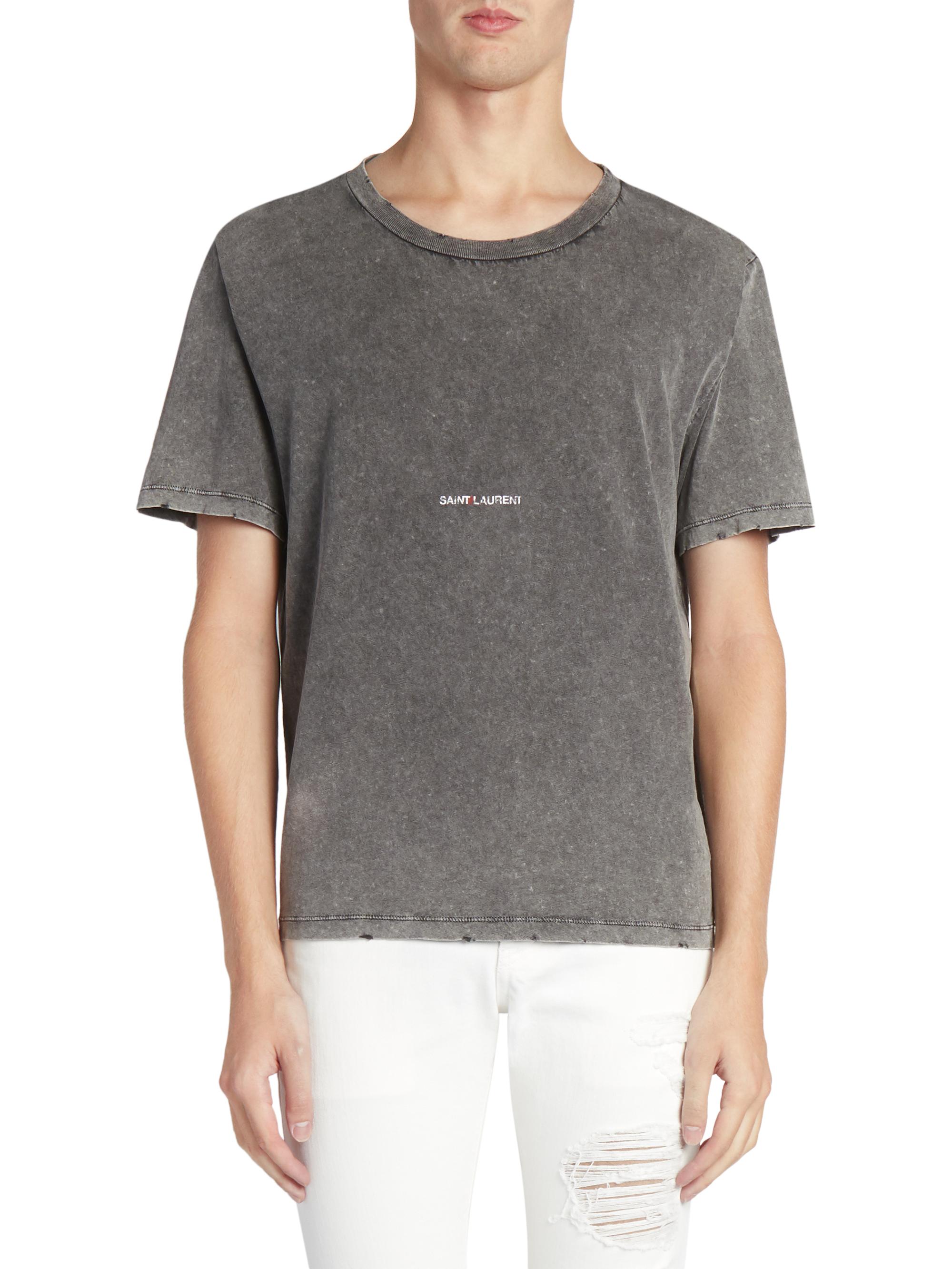 Saint Laurent Saint Laurent Rive Gauche Destroyed T-shirt | Saks