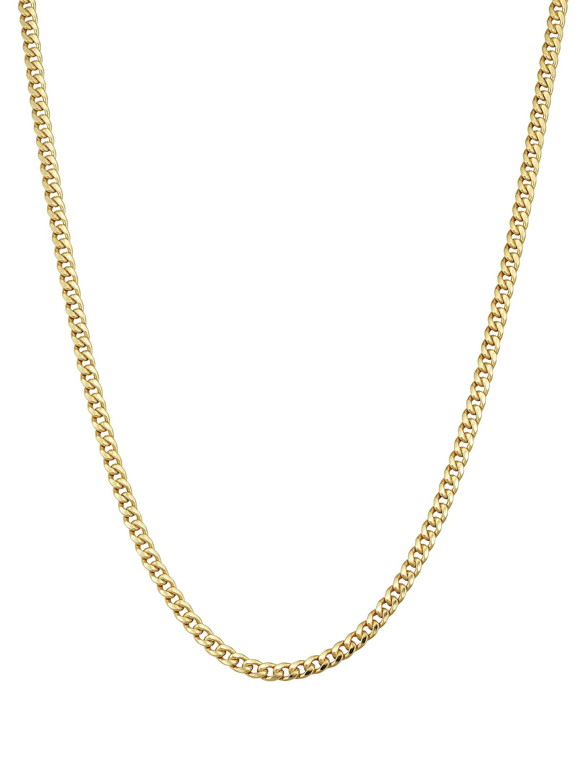 Oradina Men's 14K Yellow Solid Gold Estate Cuban Chain - Yellow Gold