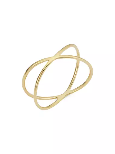 14K Yellow Solid Gold West Side Ring