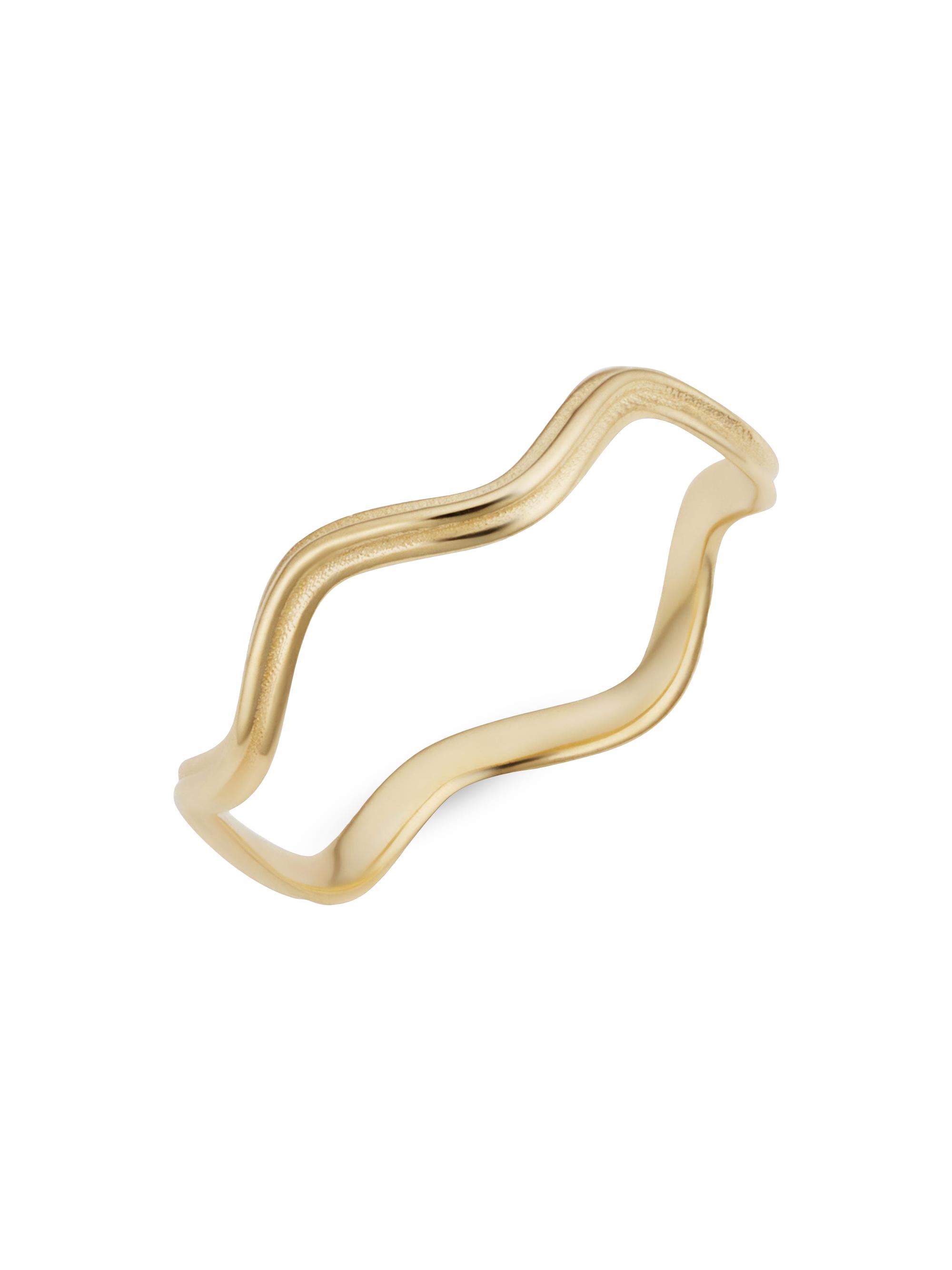 Oradina Women's 14K Yellow Solid Gold Curve Appeal Ring - Yellow Gold