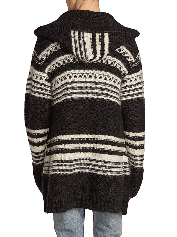 Shop Saint Laurent Baja Cardigan In Striped Mohair | Saks Shop Saint Laurent Baja Cardigan In Striped Mohair | Saks