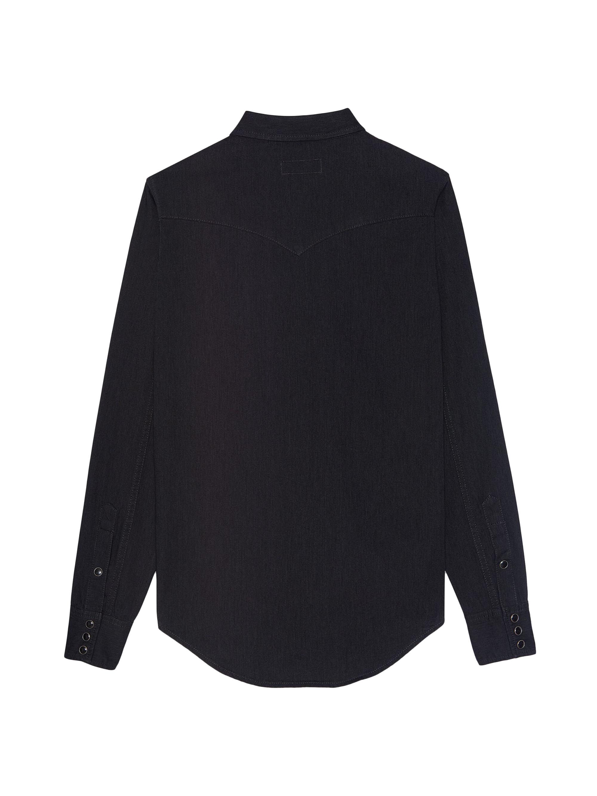 トップス saint laulent 16ss Black Western denim Saint Laurent Western Shirt In Black Rinse Denim | Saks Fifth Avenue