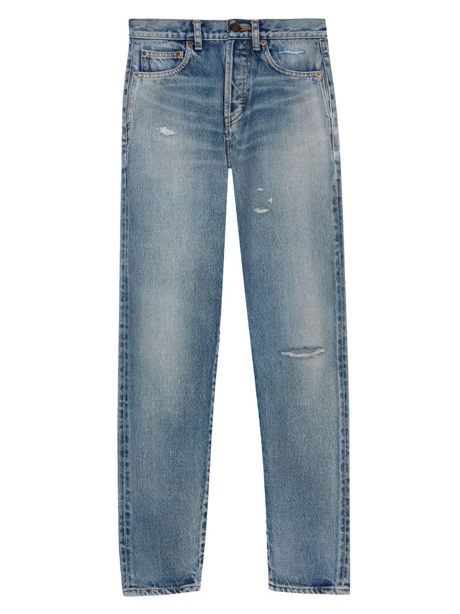 【関税&送料込】Saint Laurent Carrot-Fit Jeans In Denim Saint Laurent 90's Slim Jeans in Denim | Saks Fifth Avenue