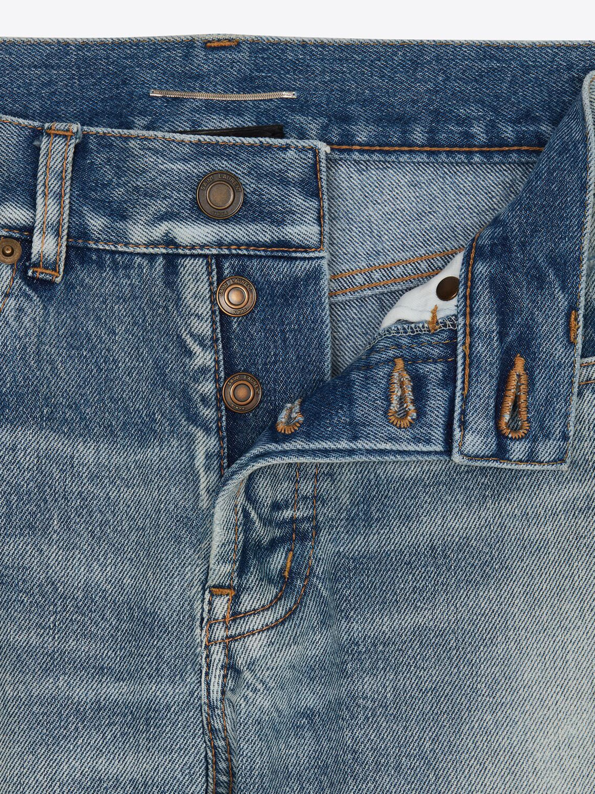 Saint Laurent Slim-fit Jeans In Santa Monica Blue Denim | Saks