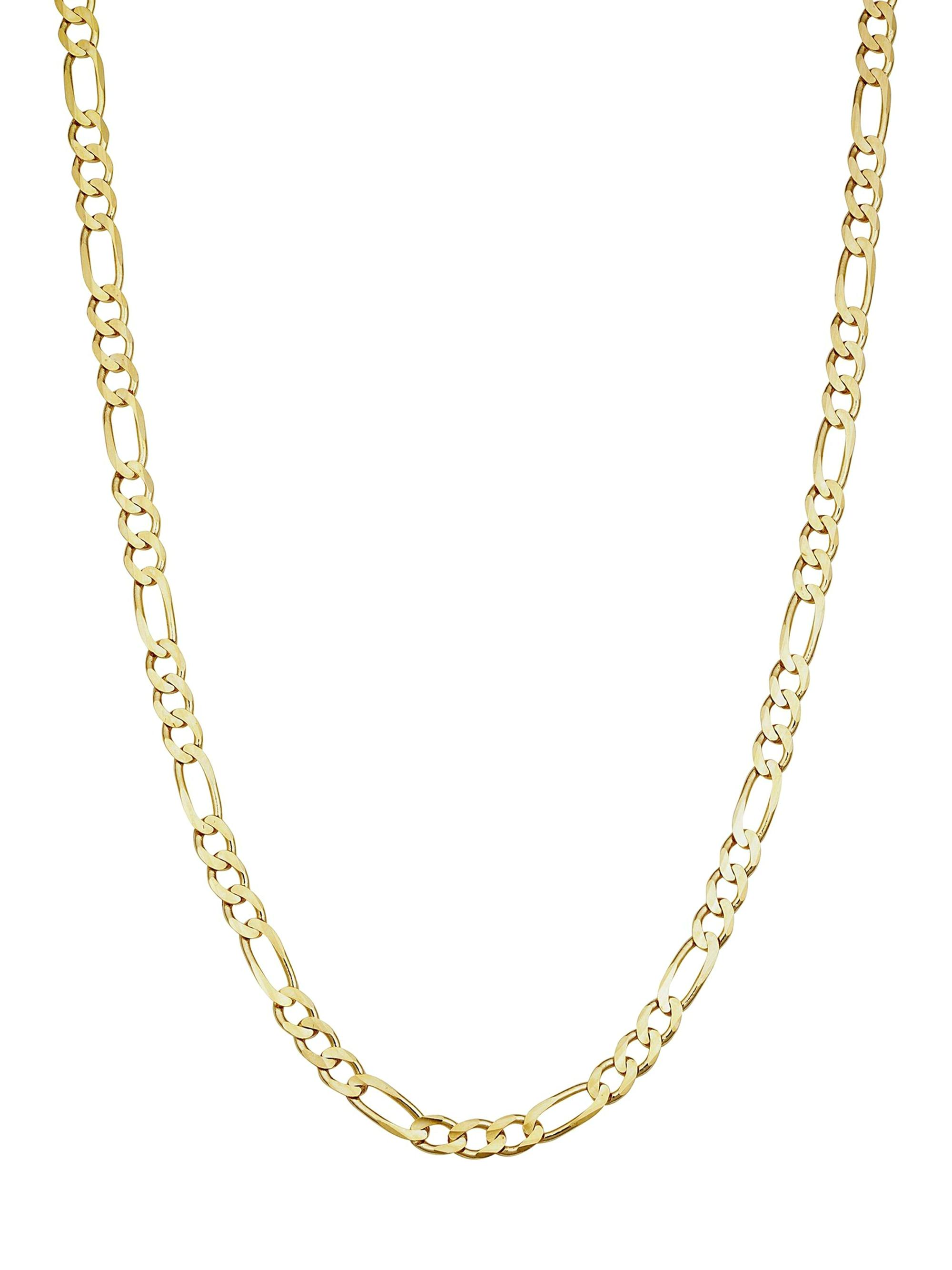 Oradina Men's 14K Yellow Solid Gold Florentine Figaro Bold Chain - Yellow Gold