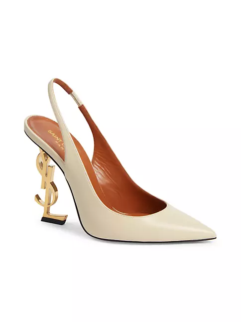 Celine Wedge Sandal Golden Logo Open Toe Calfskin Authentic New US 5, 8