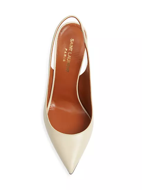 YSL Opyum Slingback Pumps in Patent Leather with Black Heel - Anja