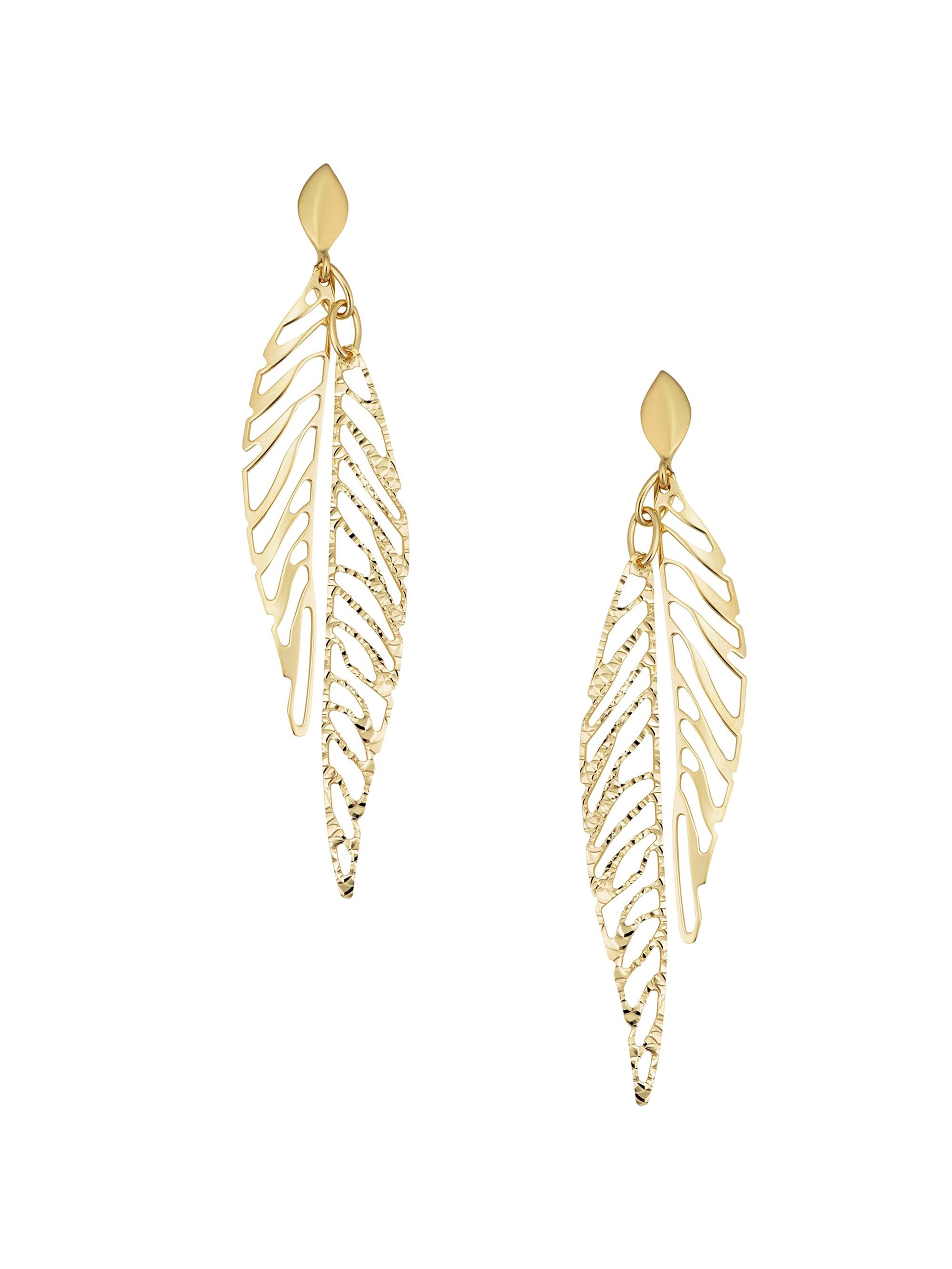 Oradina Women's 14K Yellow Solid Gold Dante Drop Earrings - Yellow Gold