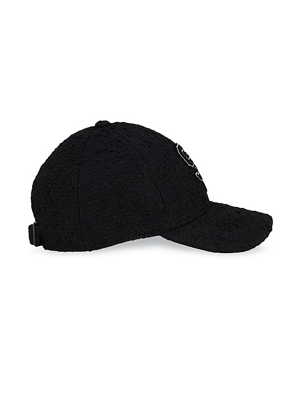 Shop Saint Laurent SL Baseball Cap in Bouclé Tweed Wool Shop Saint Laurent SL Baseball Cap in Bouclé Tweed Wool