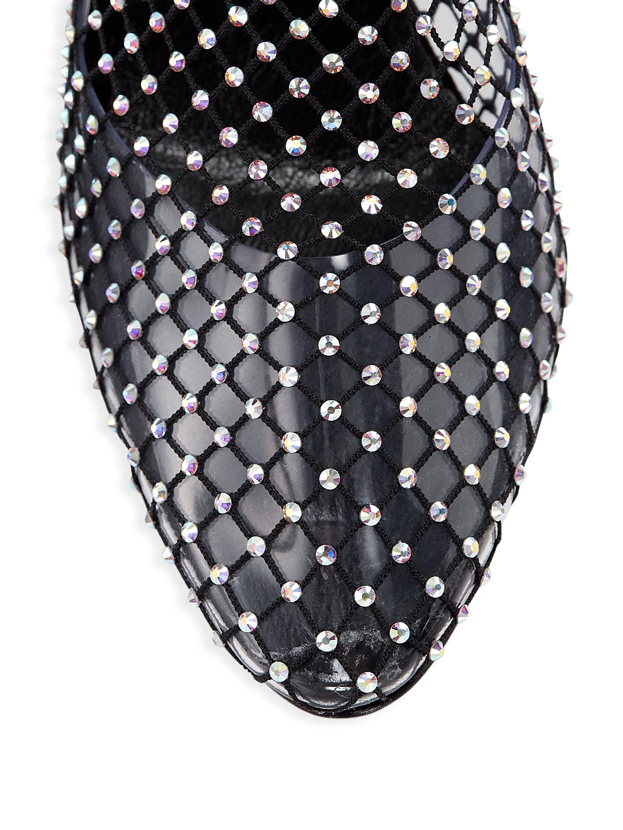 Saint Laurent Koller Rhinestone Mesh Boots | Saks Fifth Avenue