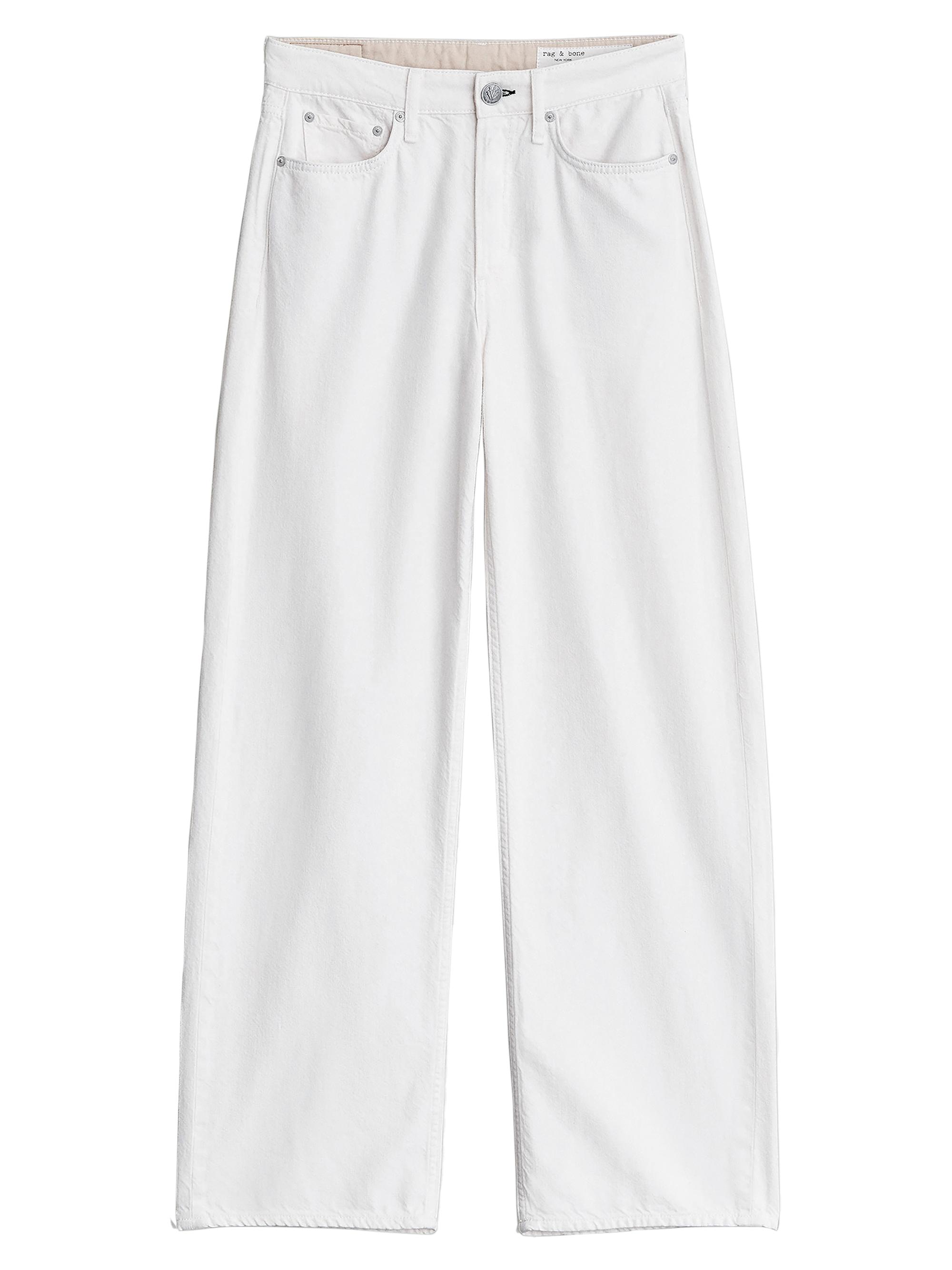 rag & bone Women's Logan Featherweight Wide-Leg Jeans - Ecru