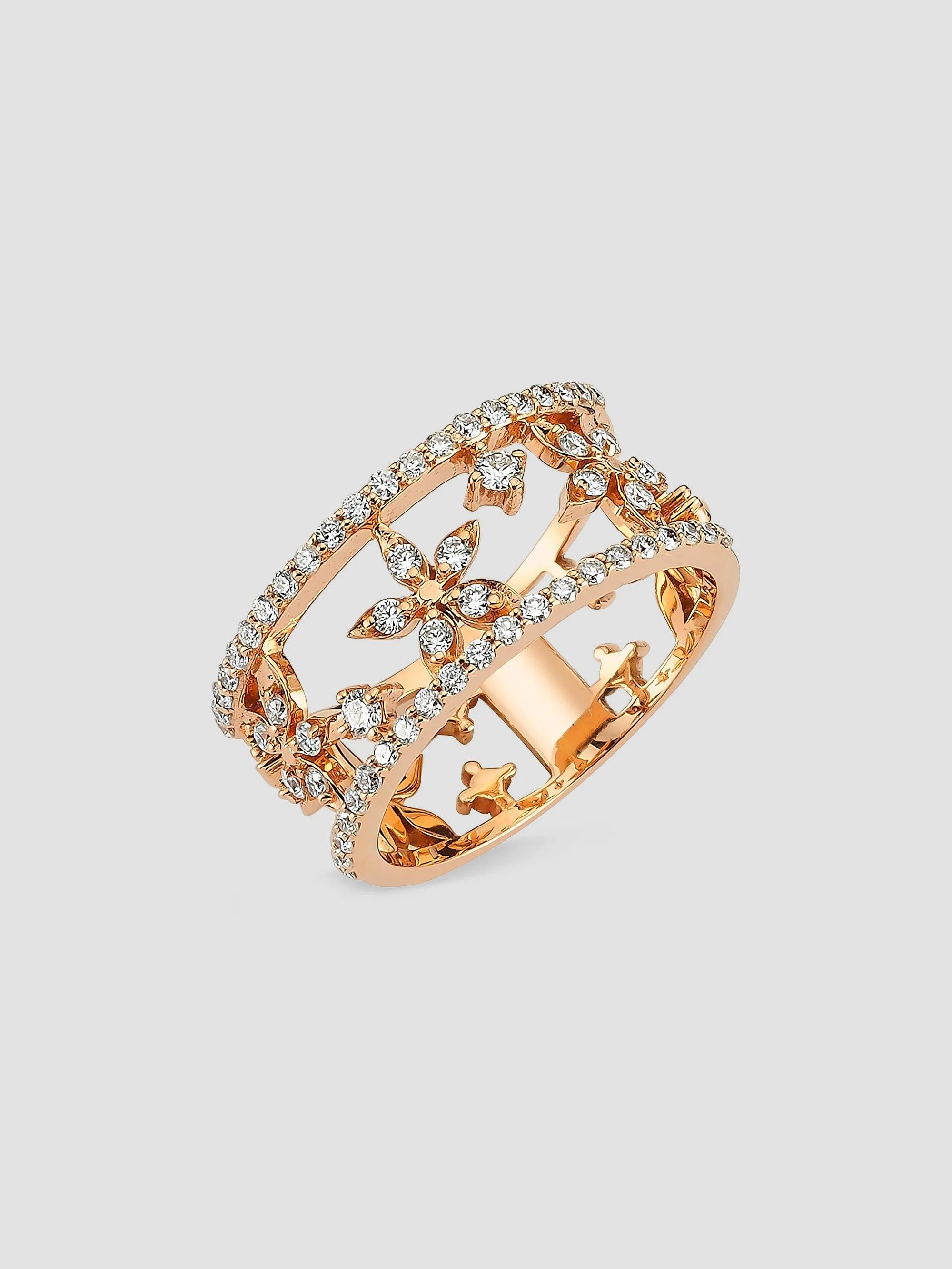 Bee Goddess Women's Apple Seed 14K Rose Gold & 0.57 TCW Diamond Ring - Rose Gold - Size 7