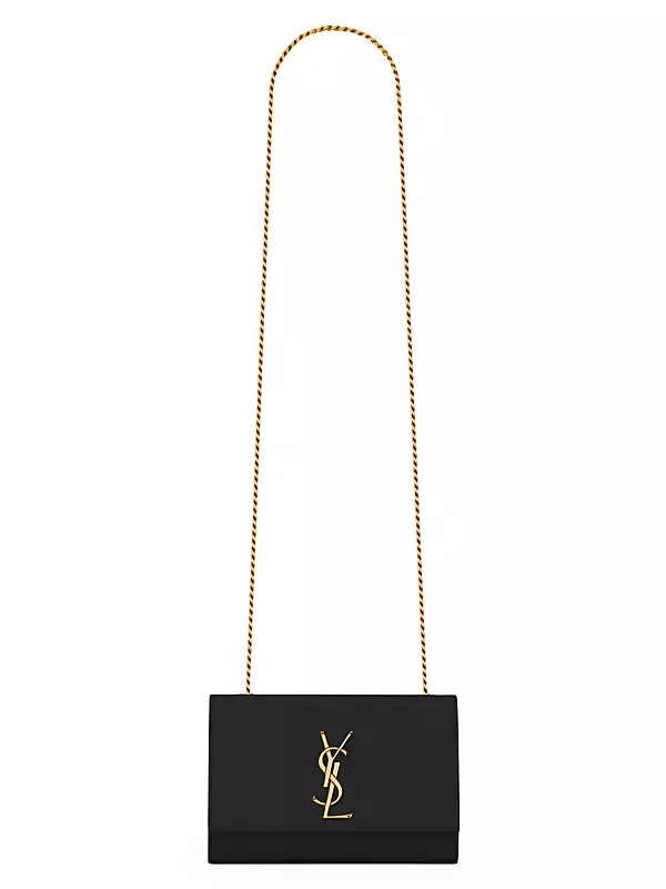 Saint Laurent Kate Shoulder Bag White in Leather with Gold-tone - US