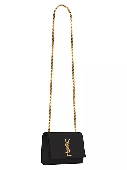 Saint Laurent Small Kate Chain Monogram Chevron Suede & Leather Shoulder  Bag - ShopStyle