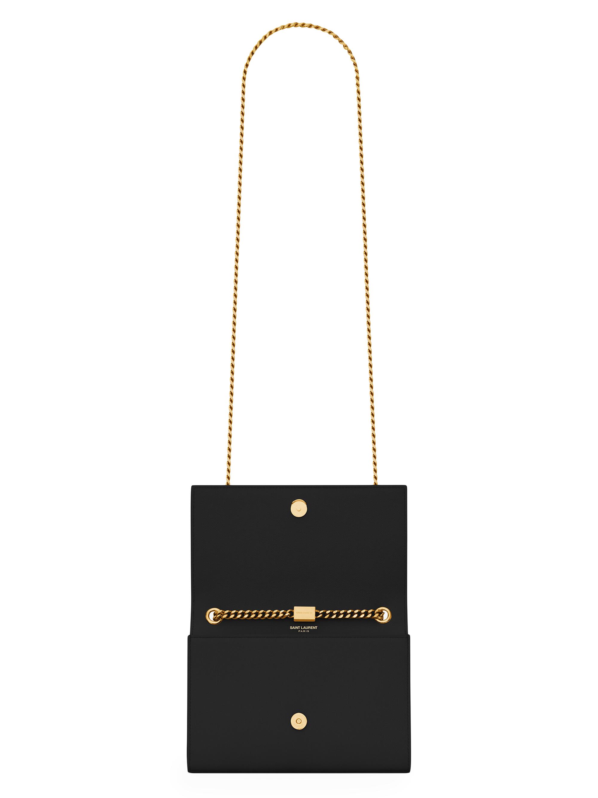 Kate Small Chain Crossbody Bag in Grain De Poudre Embossed Leather